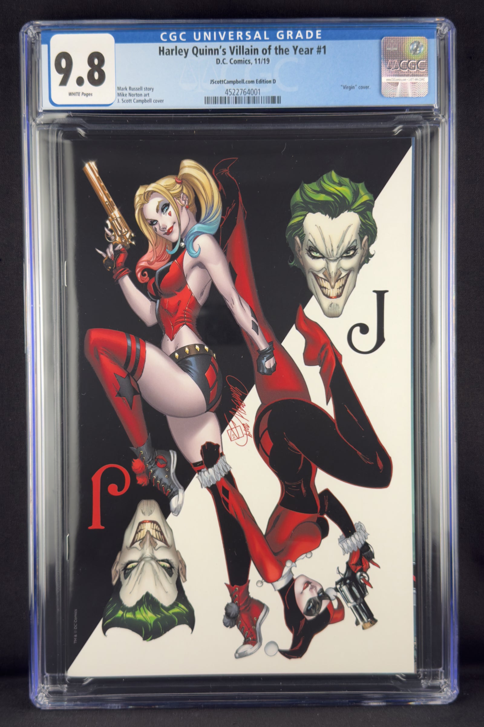 Harley Quinn's Villain of the Year #1 (2019) CGC 9.8 J Scott Campbell Virgin D.