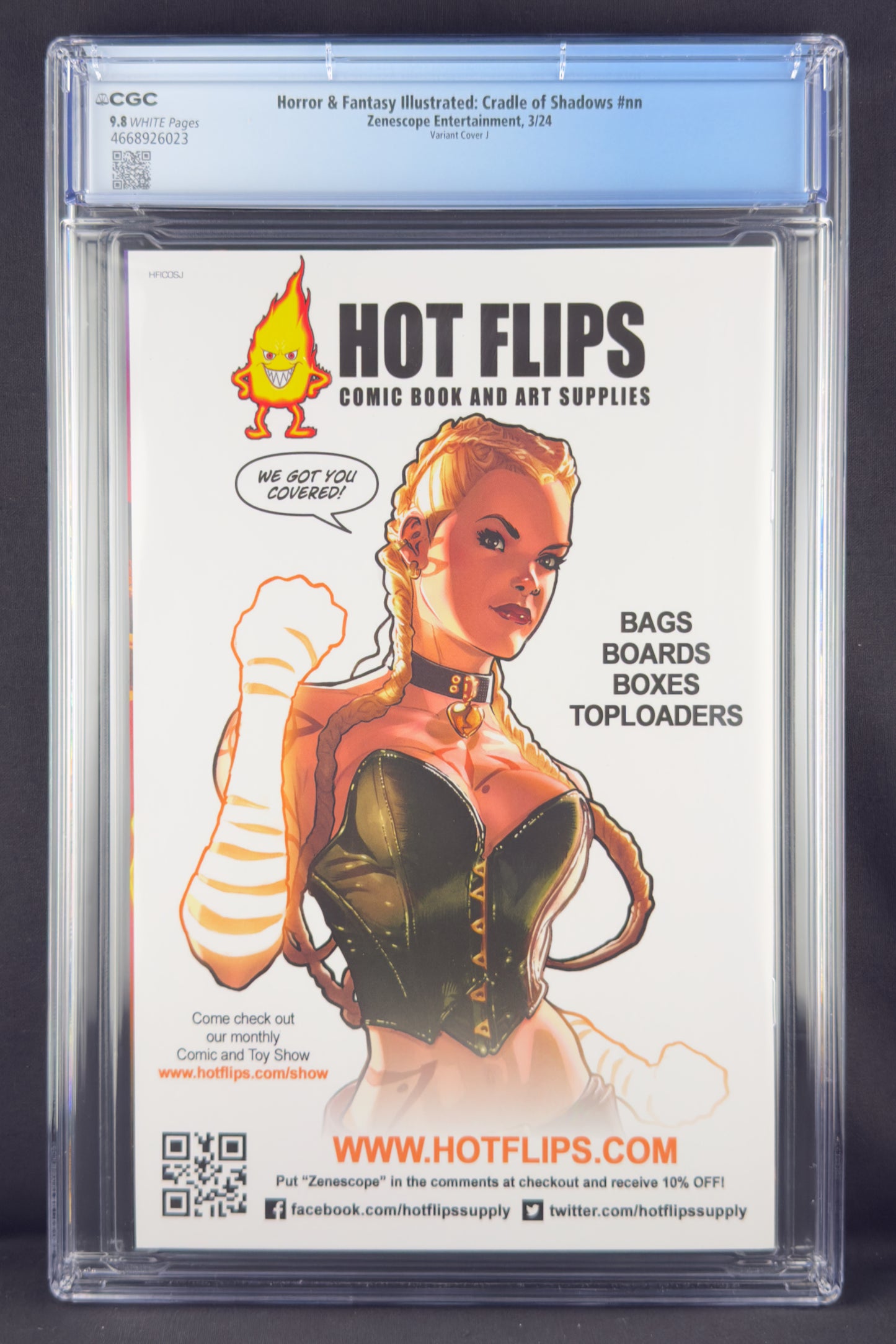 Horror & Fantasy Illustrated: Cradle of Shadows (2024) CGC 9.8 Cedric Poulat Variant J Ltd 125