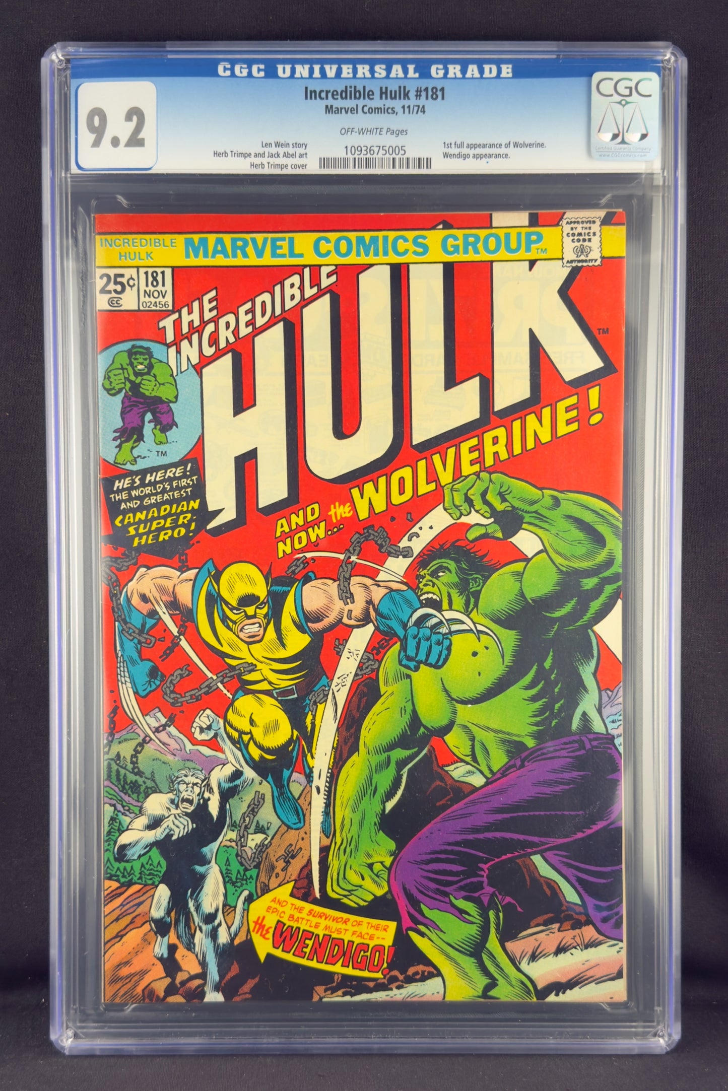 Incredible Hulk 181 - First Full Appearance of Wolverine