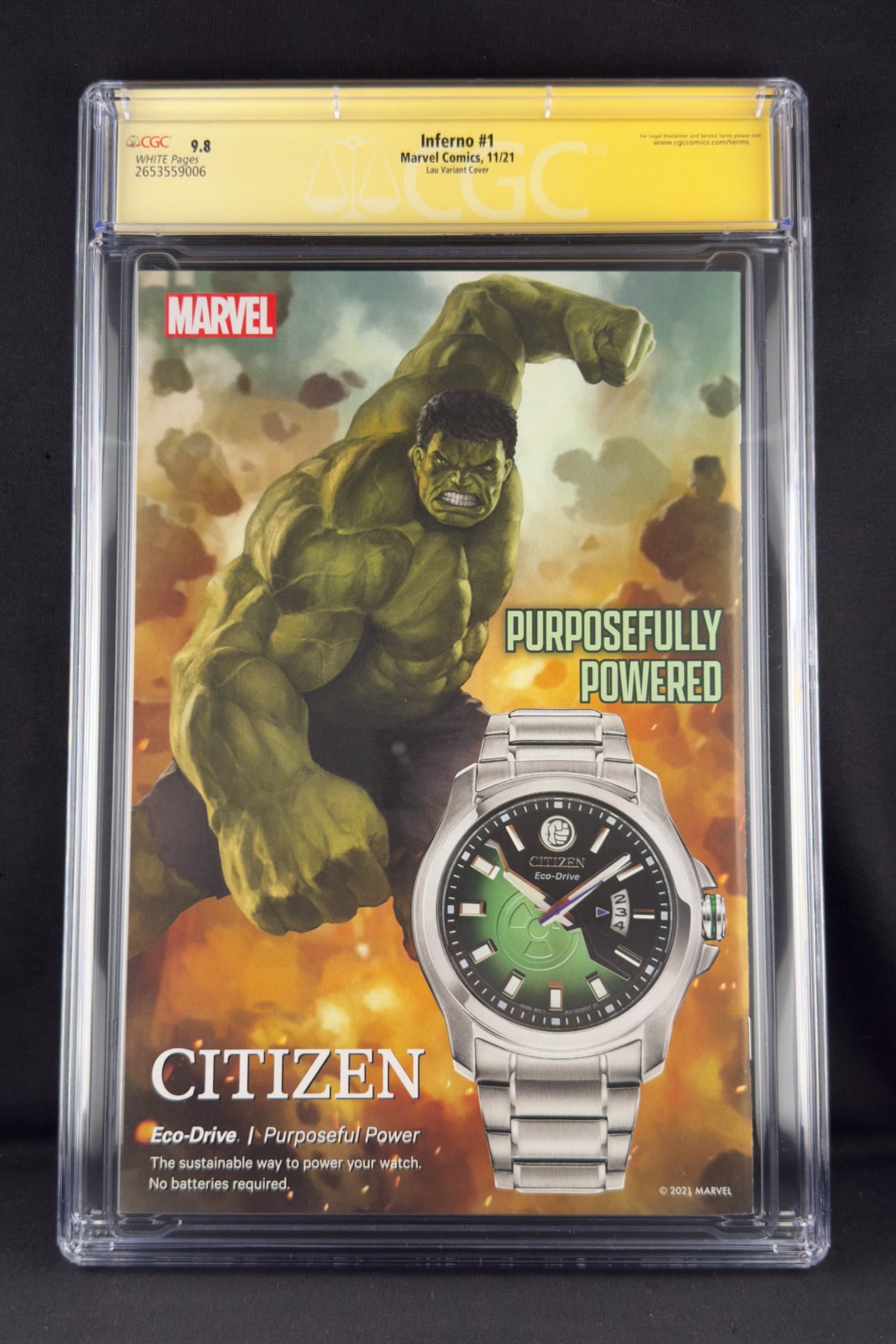 Inferno #1 (2021) CGC 9.8 SS Stanley "Artgerm" Lau Variant