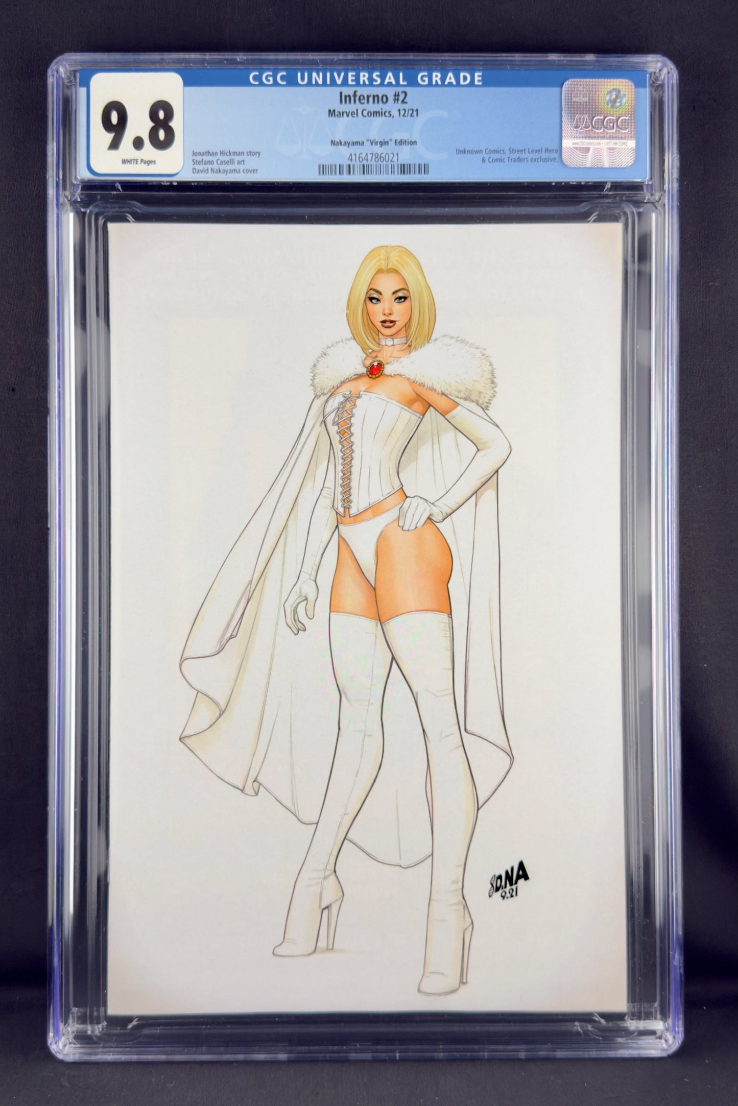Inferno #2 (2021) CGC 9.8 David Nakayama Virgin Variant. White Queen