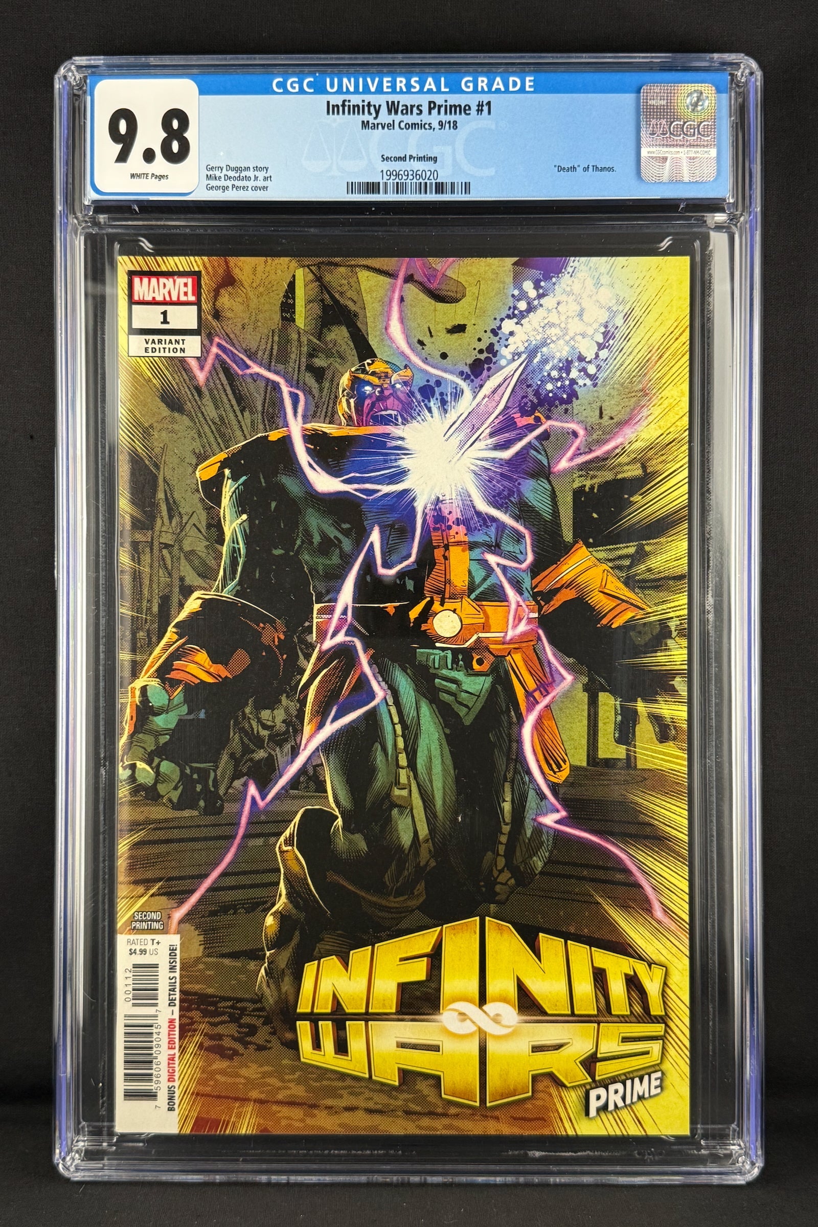 Infinity Wars Prime #1 (2018) CGC 9.8 George Pérez