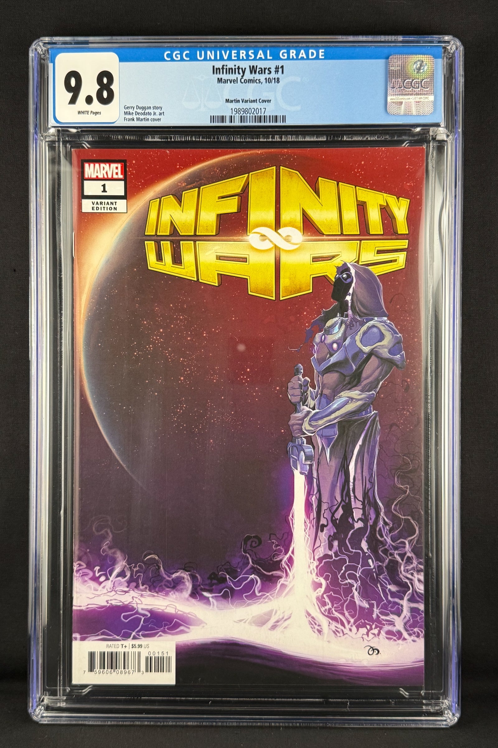 Infinity Wars #1 (2018) CGC 9.8 Frank Martin 1:10 Variant