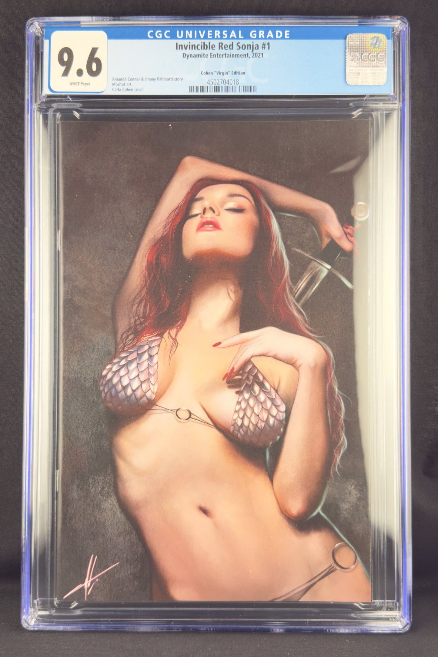 Invincible Red Sonja #1 (2021) CGC 9.6 Carla Cohen Virgin 1:30 Variant