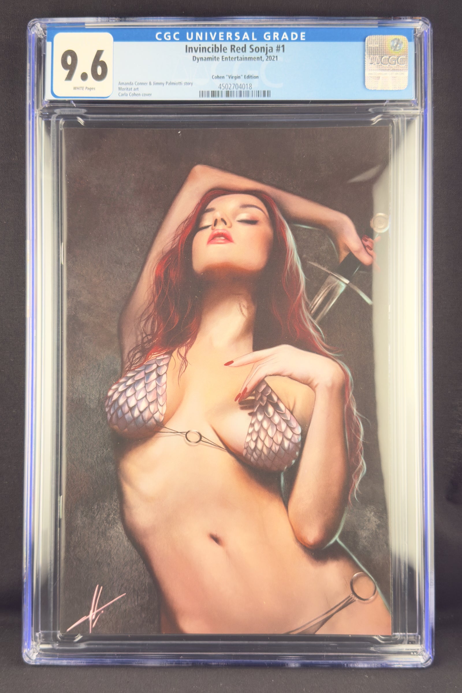 Invincible Red Sonja #1 (2021) CGC 9.6 Carla Cohen Virgin 1:30 Variant