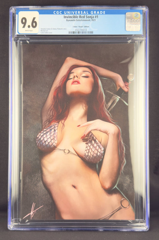 Invincible Red Sonja #1 (2021) CGC 9.6 Carla Cohen Virgin 1:30 Variant