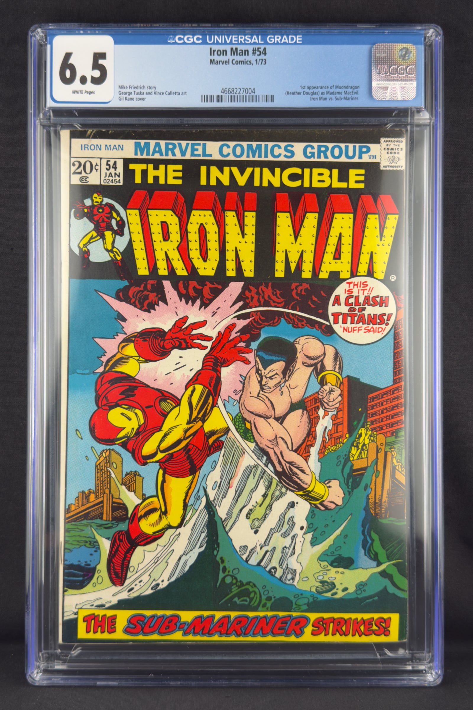 Iron Man #54 (1973) CGC 6.5—First app of Moondragon as Madame MacEvil.