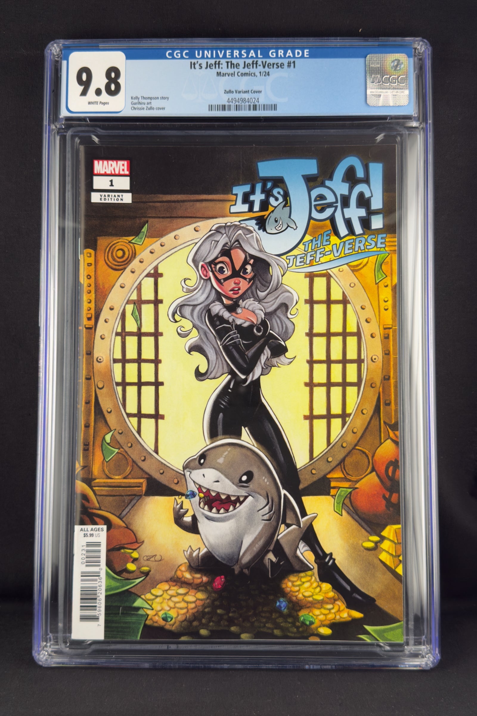 It's Jeff! The Jeff-Verse #1 (2024) CGC 9.8. Chrissie Zullo Variant. Jeff & Black Cat