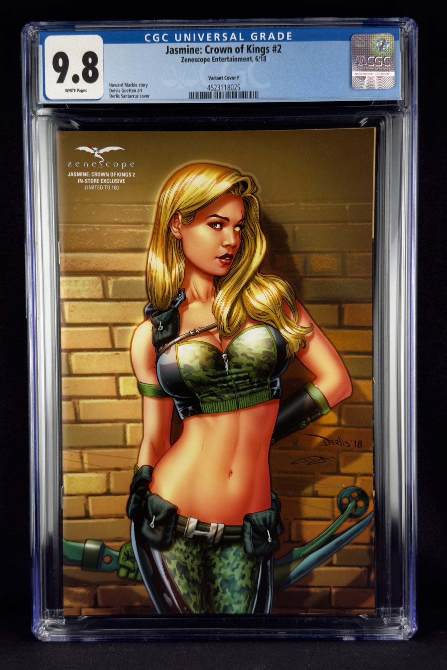 Jasmine Crown of Kings #2 (2018) CGC 9.8 Derlis Santacruz Variant F.