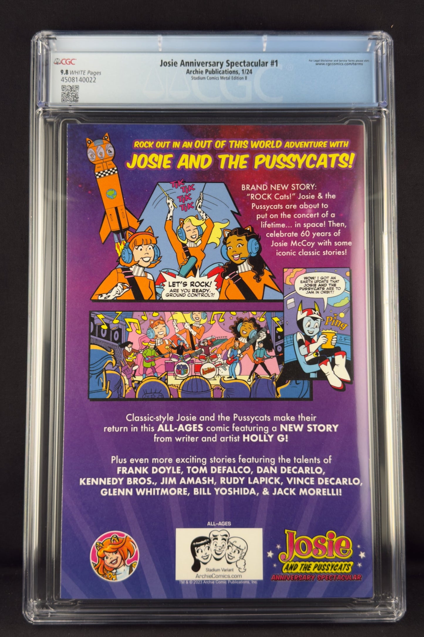 Josie Anniversary Spectacular #1 (2024) CGC 9.8 Bill Walko Metal Variant B Ltd 10