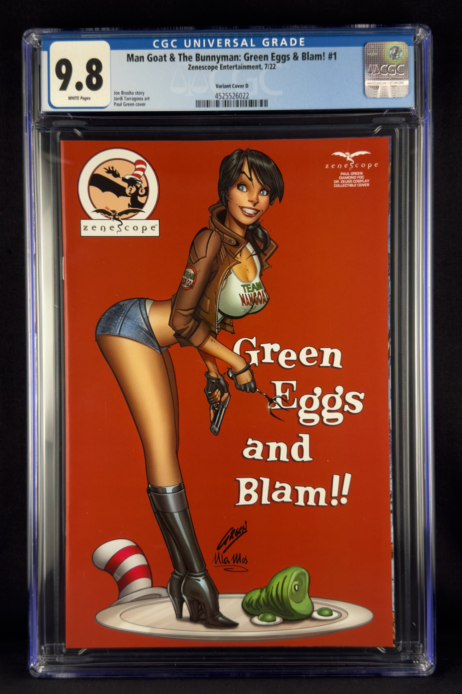 Man Goat & The Bunnyman Green Eggs & Blam #1 (2022) CGC 9.8 Paul Green Variant D.