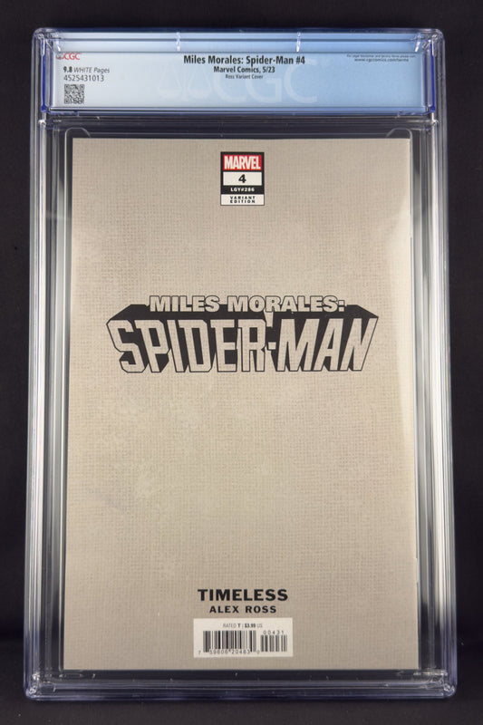 Miles Morales: Spider-Man #4 (2023) CGC 9.8 Alex Ross Timeless Virgin Variant