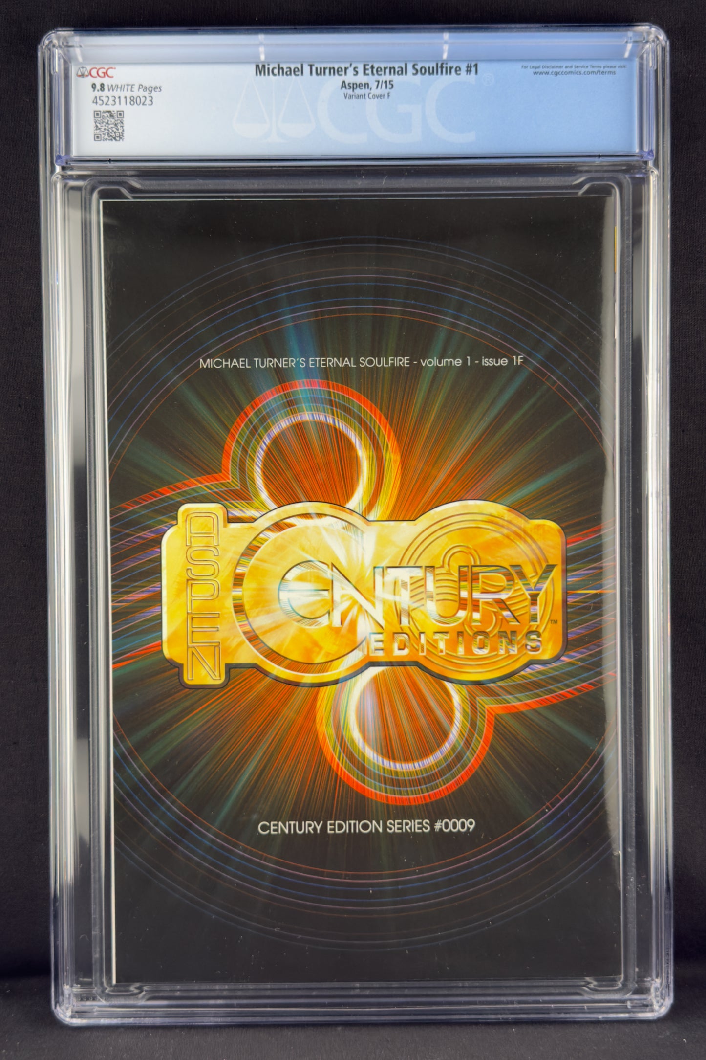 Michael Turner's Eternal Soulfire #1 (2015) CGC 9.8 Turner SDCC Variant F Ltd 100