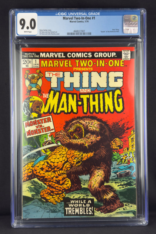 Marvel Two-in-One #1 (1974) CGC 9.0 - Death of Molecule Man.