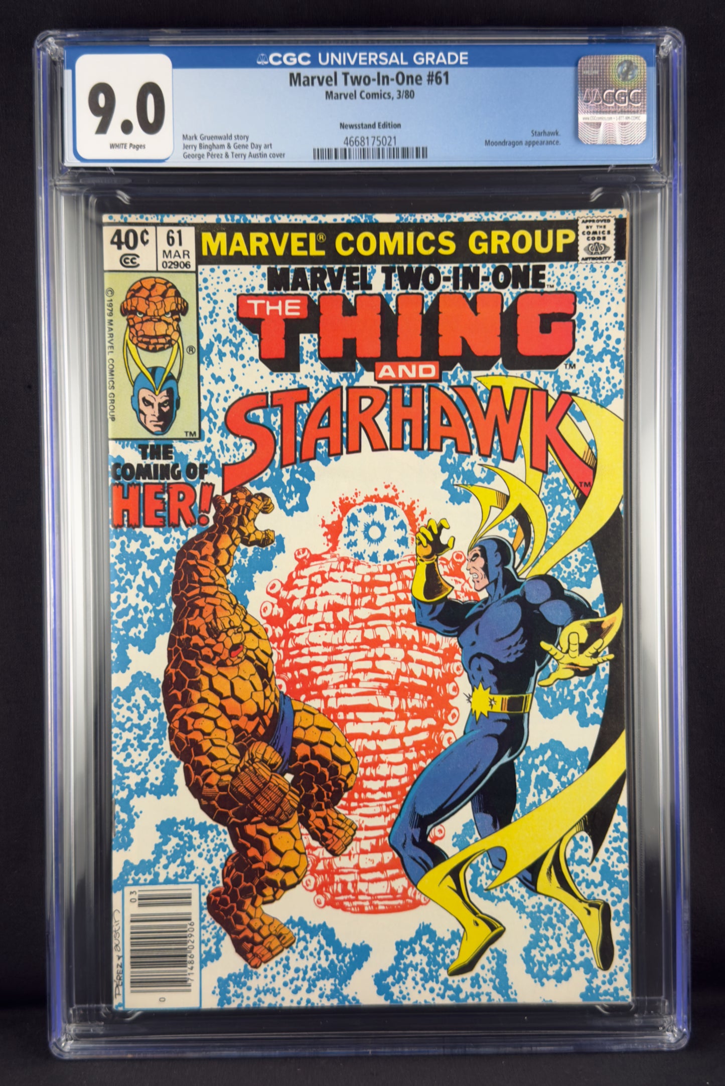 Marvel Two-in-One #61 (1980) CGC 9.0 - First appearance of Her (Paragon).