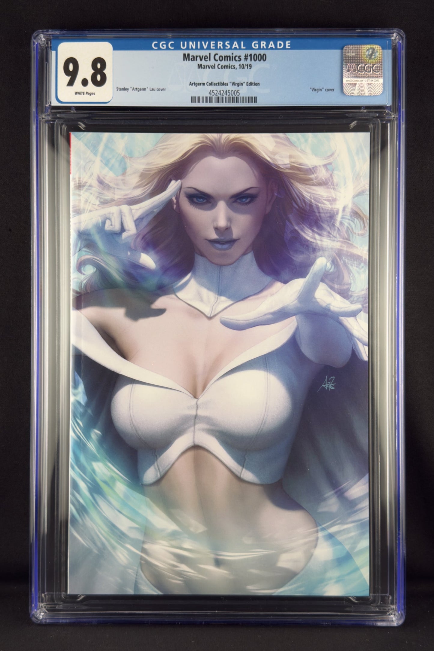 Marvel Comics #1000 (2019) CGC 9.8 Stanley Artgerm Lau Virgin Variant. White Queen