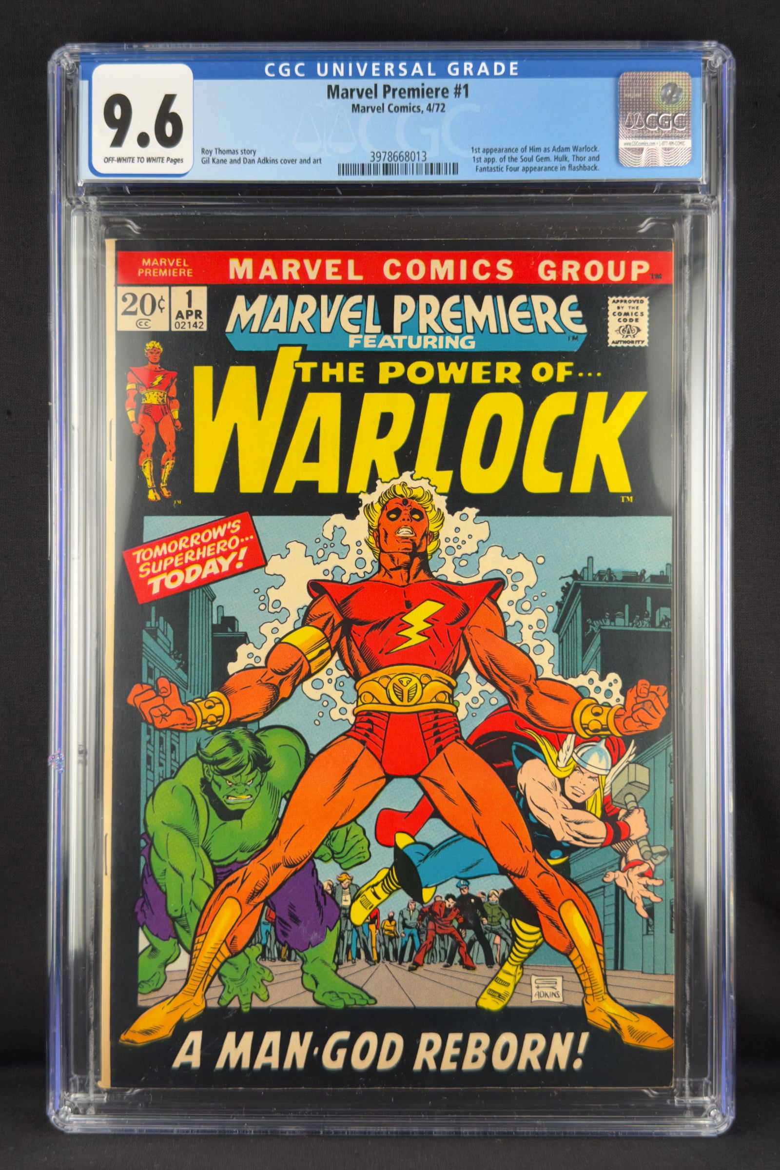 Marvel Premiere #1 (1972) CGC 9.6 - First app of Him as Adam Warlock.