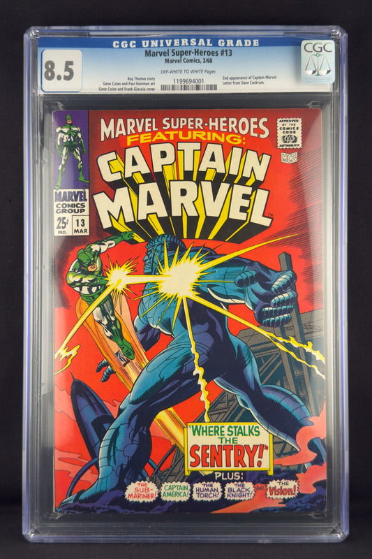 Marvel Super-Heroes #13 (1968) CGC 8.5 Gene Colan - 1st app Carol Danvers