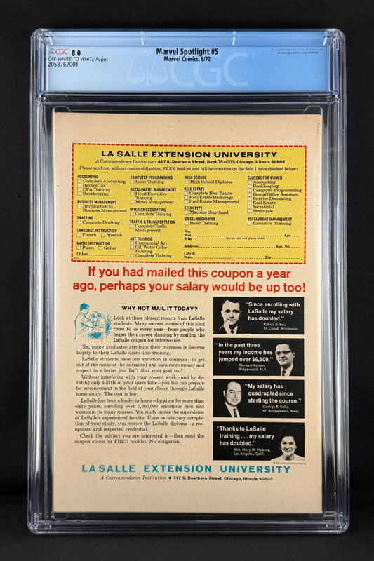 Marvel Spotlight #5 (1972) CGC 8.0 Mike Ploog - 1st app Ghost Rider (Johnny Blaze)