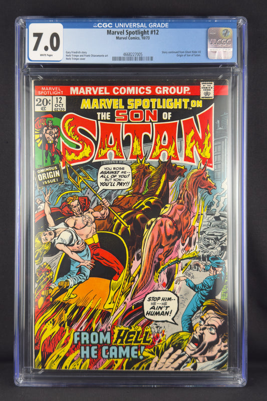 Marvel Spotlight #12 (1973) CGC 7.0—Origin of Son of Satan.
