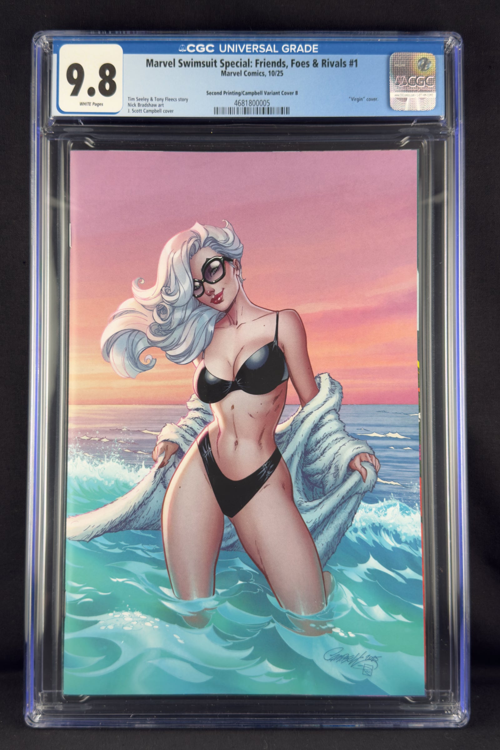 Marvel Swimsuit Friends Foes Rivals (2025) CGC 9.8 JSC Virgin—Black Cat.