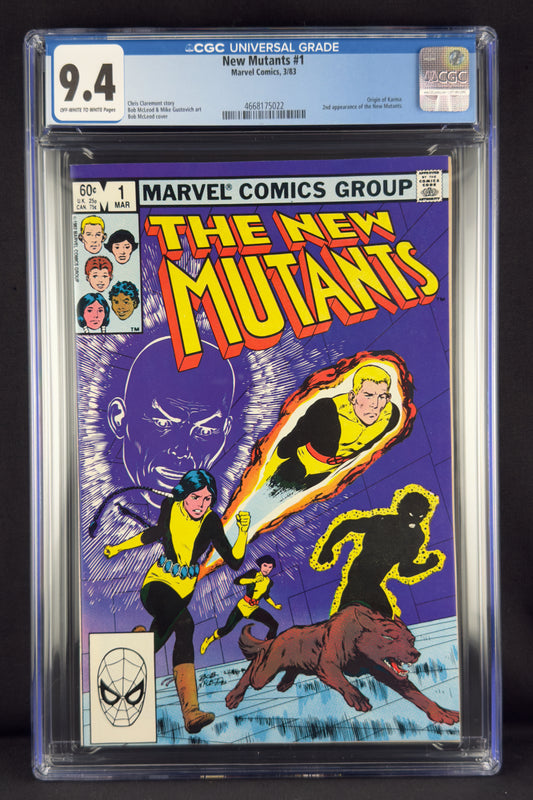 New Mutants #1 (1983) CGC 9.4 - First Project Wideawake - Origin Karma.