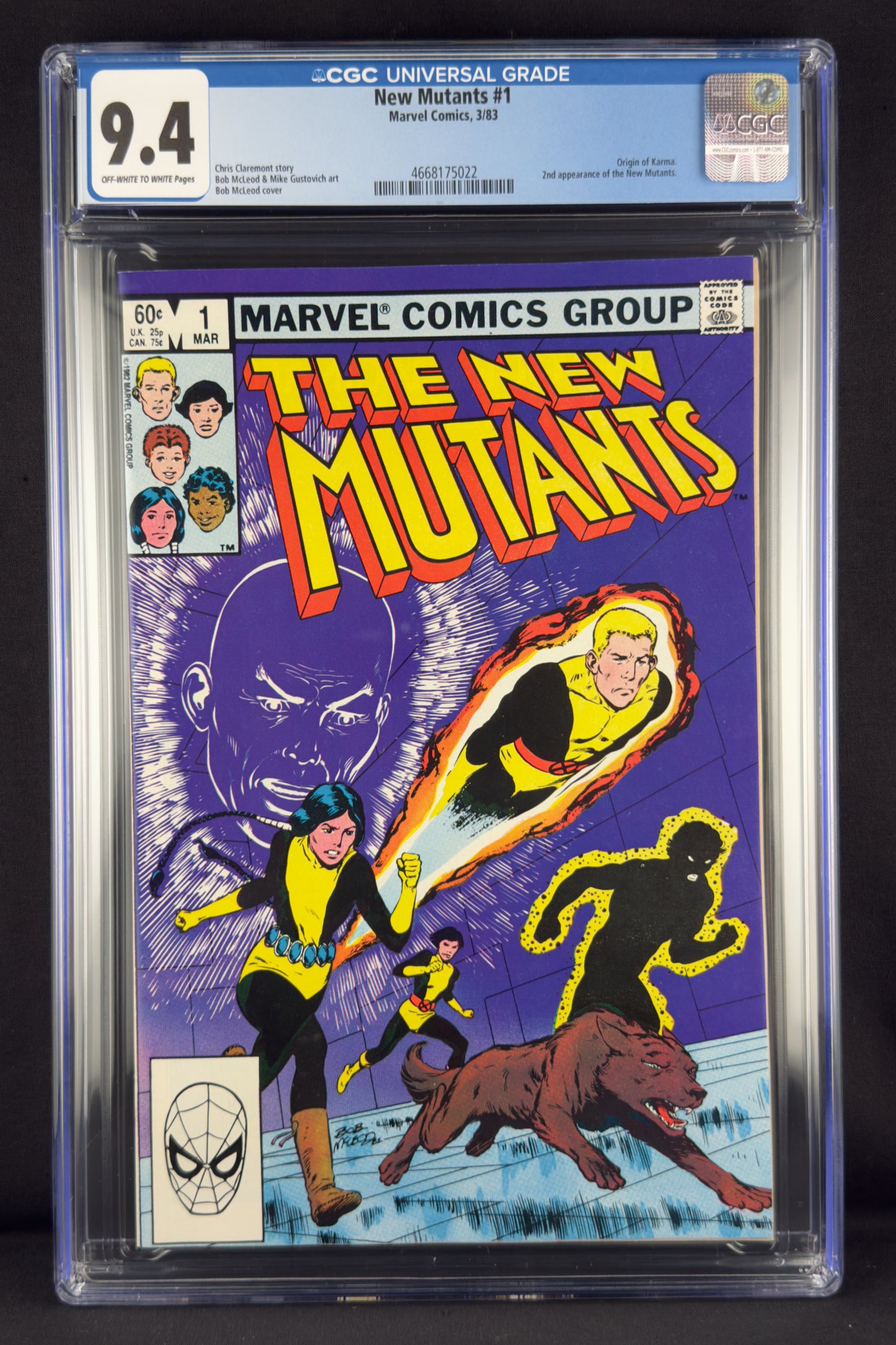 New Mutants #1 (1983) CGC 9.4 - 1st Project Wideawake - Origin Karma