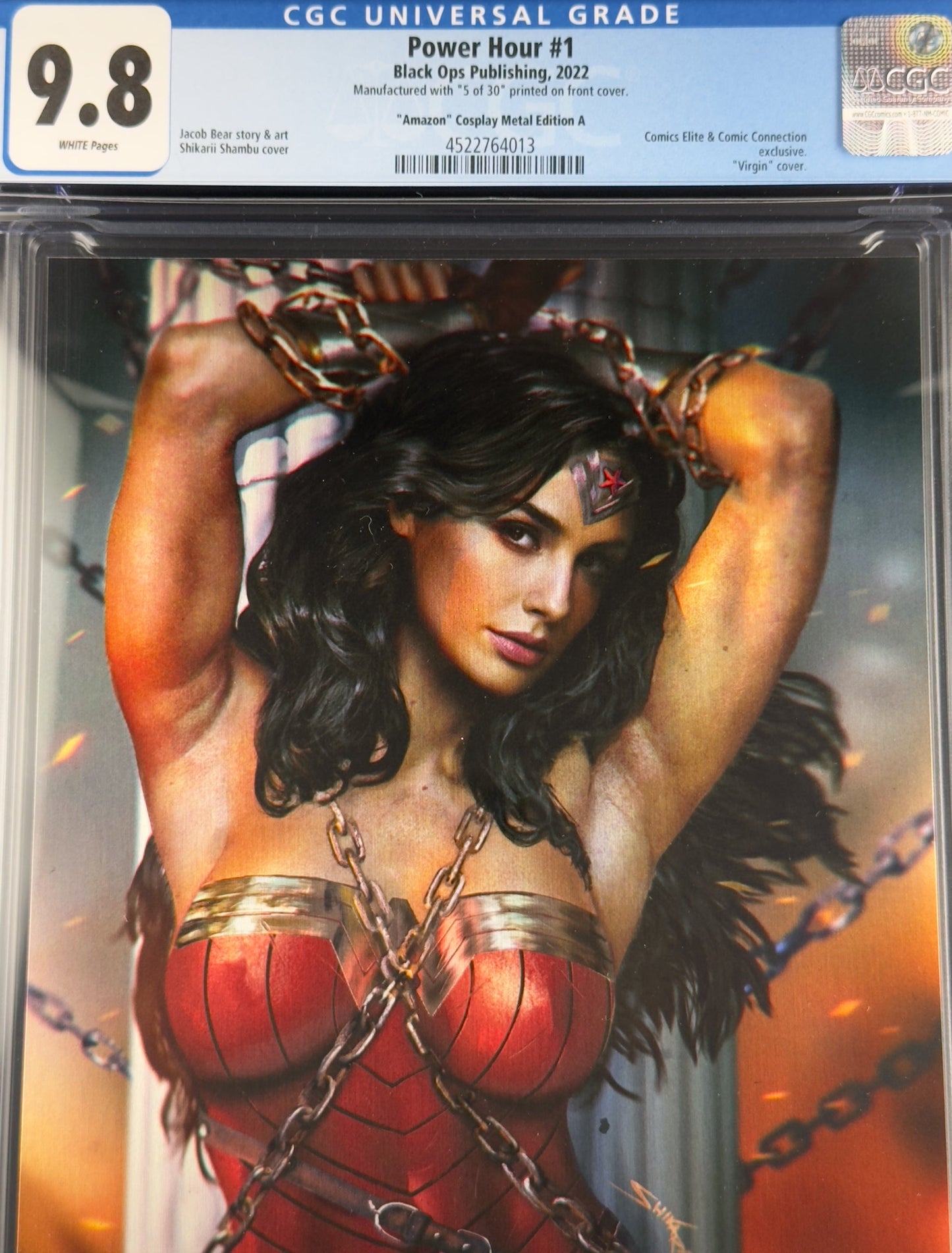 Power Hour #1 (2022) CGC 9.8 Shikarii Shambu Amazon Cosplay Metal Virgin Variant A Ltd 30