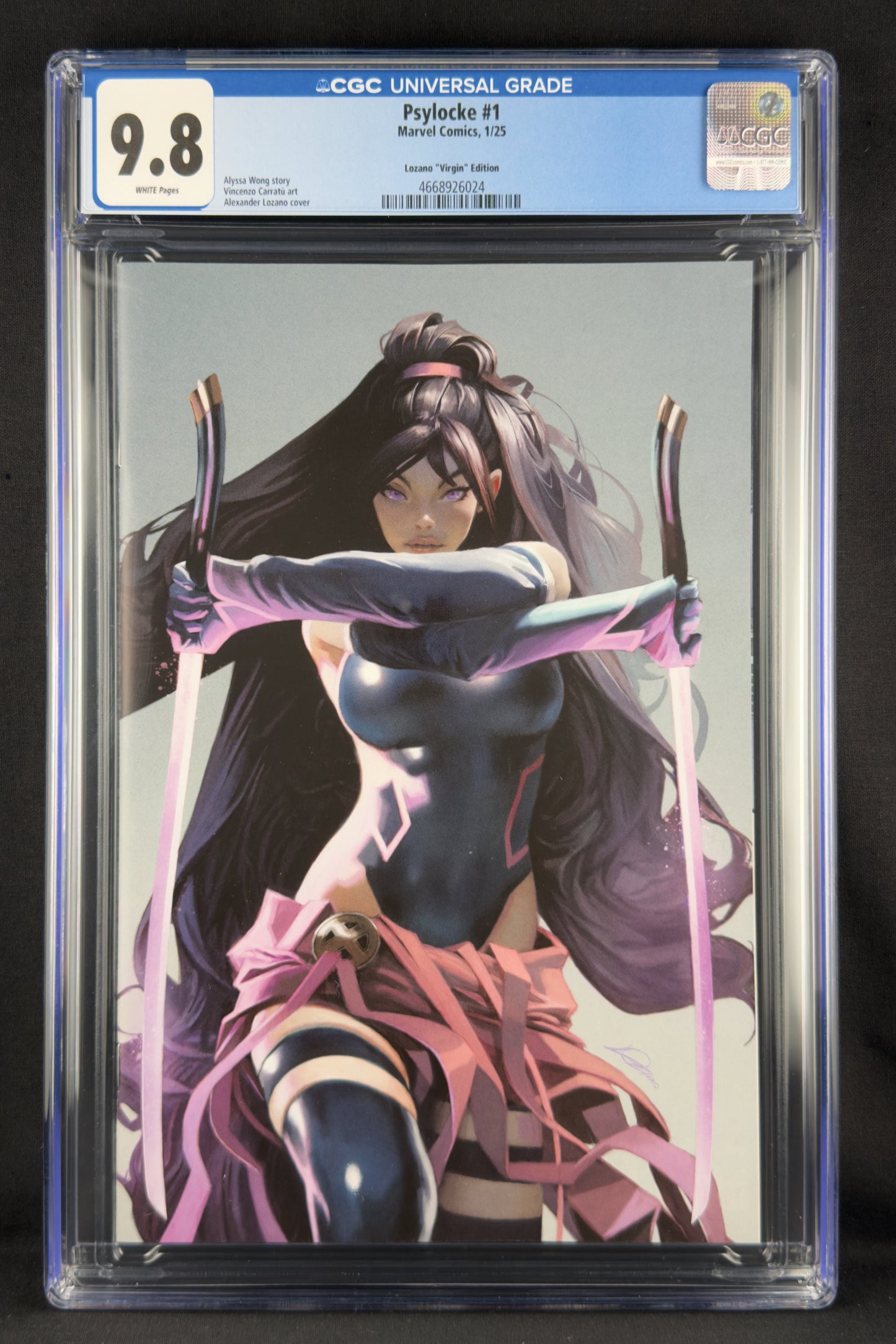 Psylocke #1 (2025) CGC 9.8 Alexander Lozano Virgin Variant.