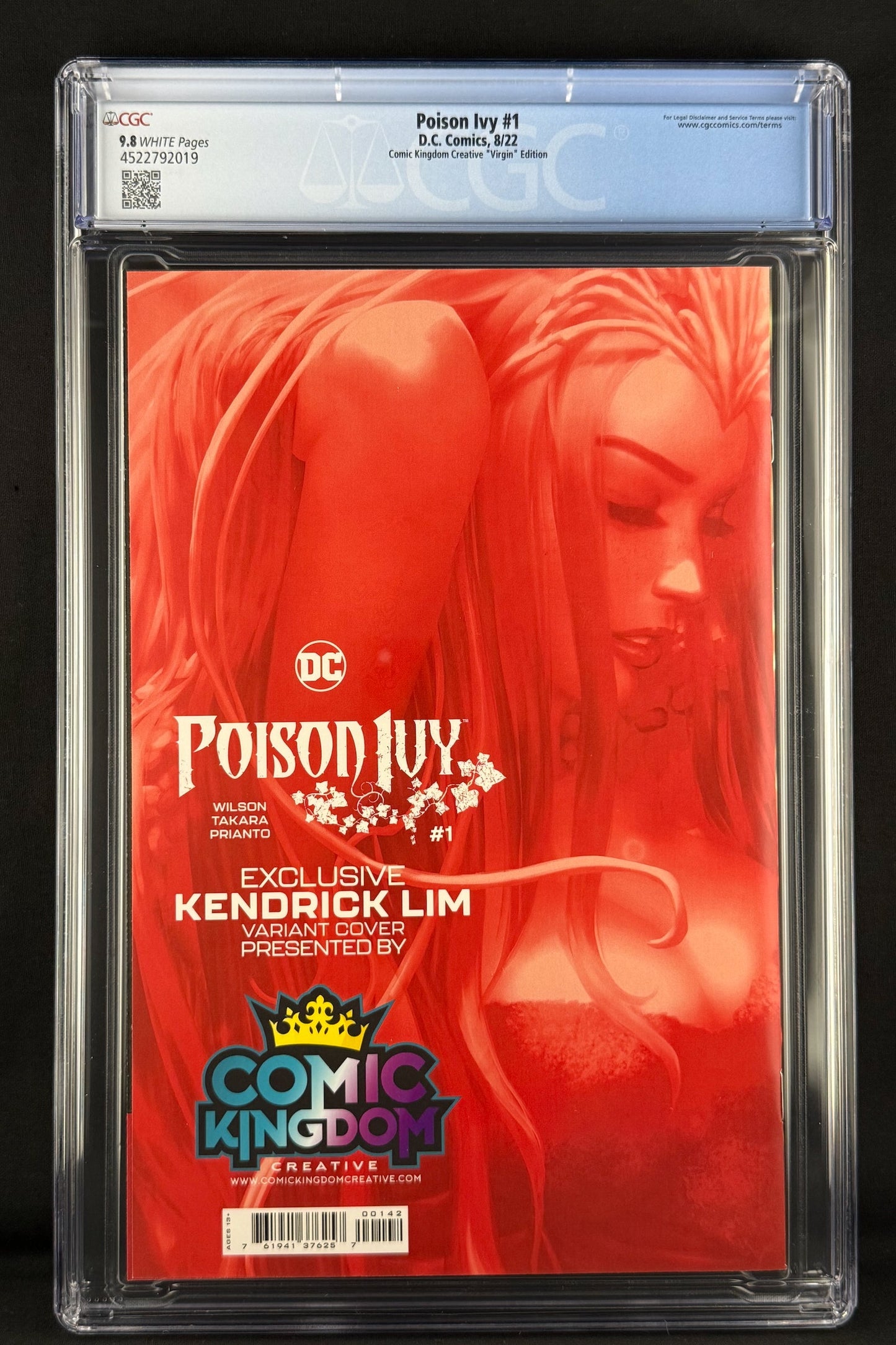 Poison Ivy #1 (2022) CGC 9.8 Kendrick "Kunkka" Lim Virgin Variant B Ltd 1500