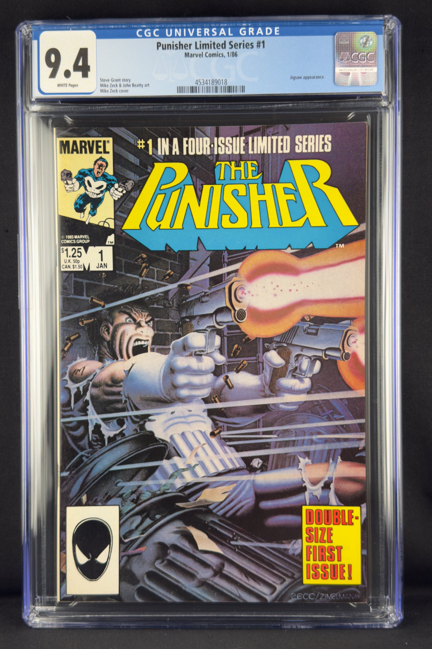 Punisher Limited Series #1 (1986) CGC 9.4 Mike Zeck