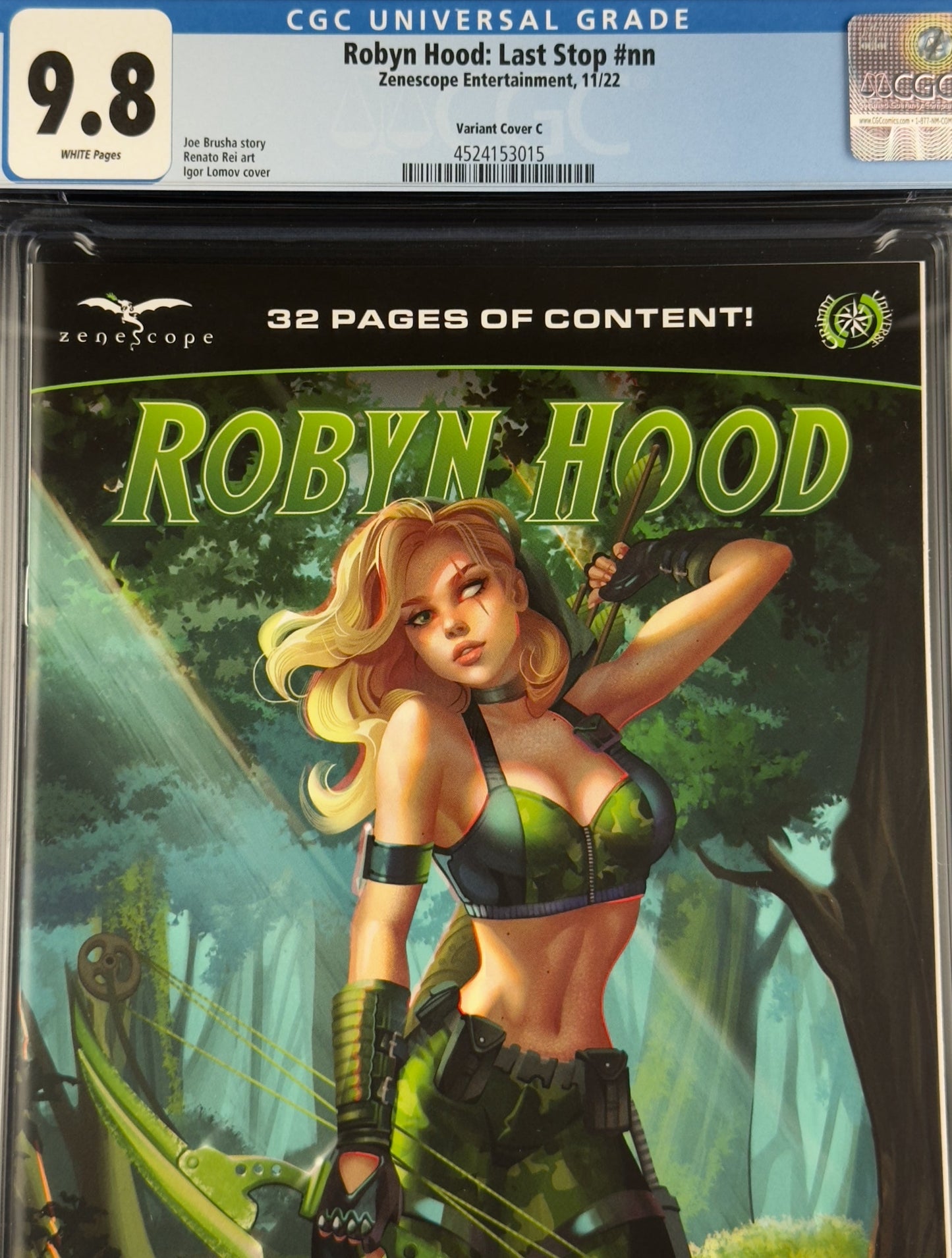 Robyn Hood: Last Stop #nn (2022) CGC 9.8 Igor Lomov Variant C