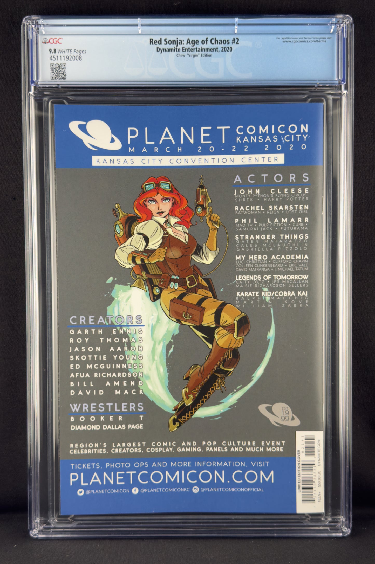 Red Sonja: Age of Chaos #2 (2020) CGC 9.8 Derrick Chew Virgin Variant