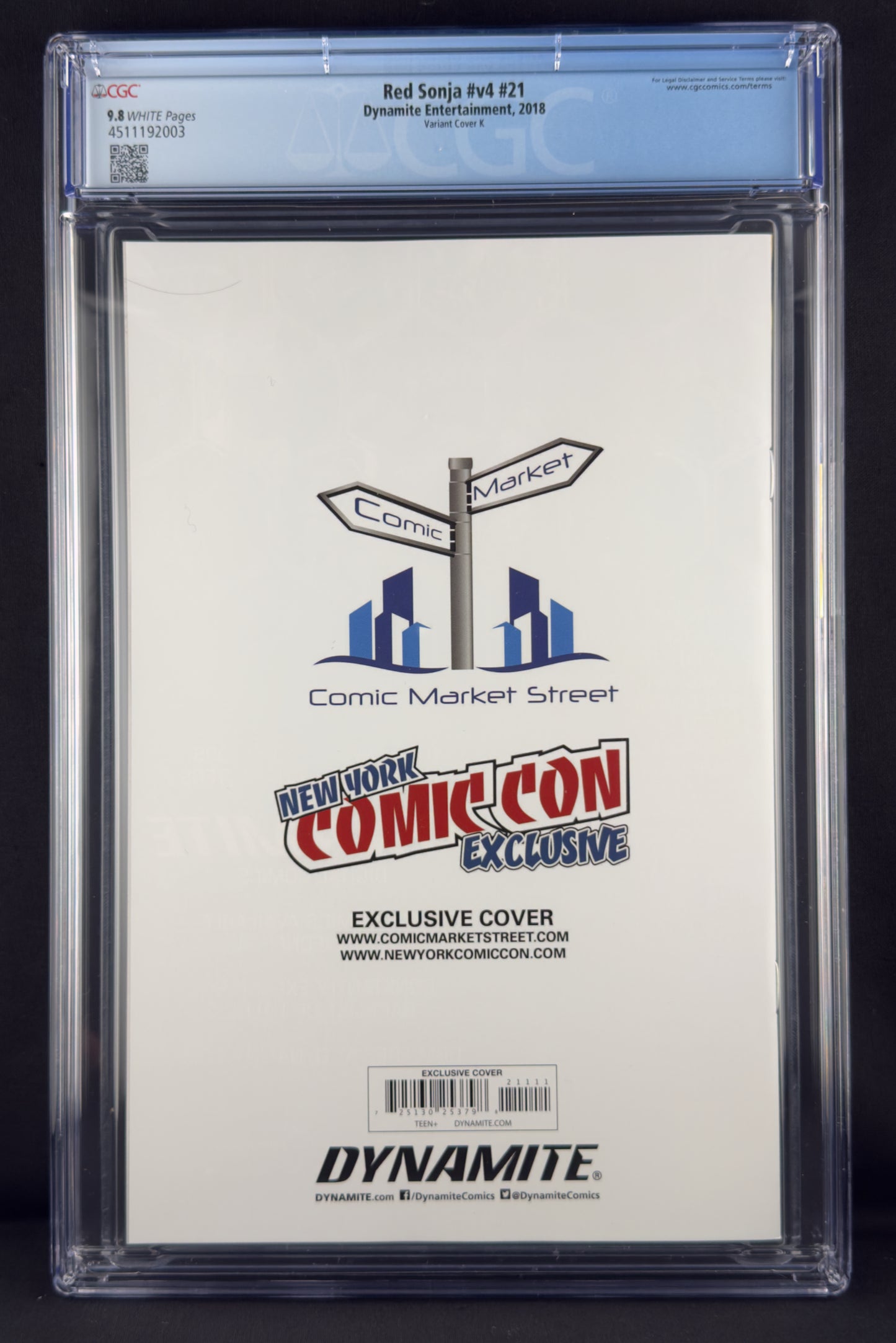 Red Sonja #21 (2018) CGC 9.8 Derrick Chew Virgin Variant K