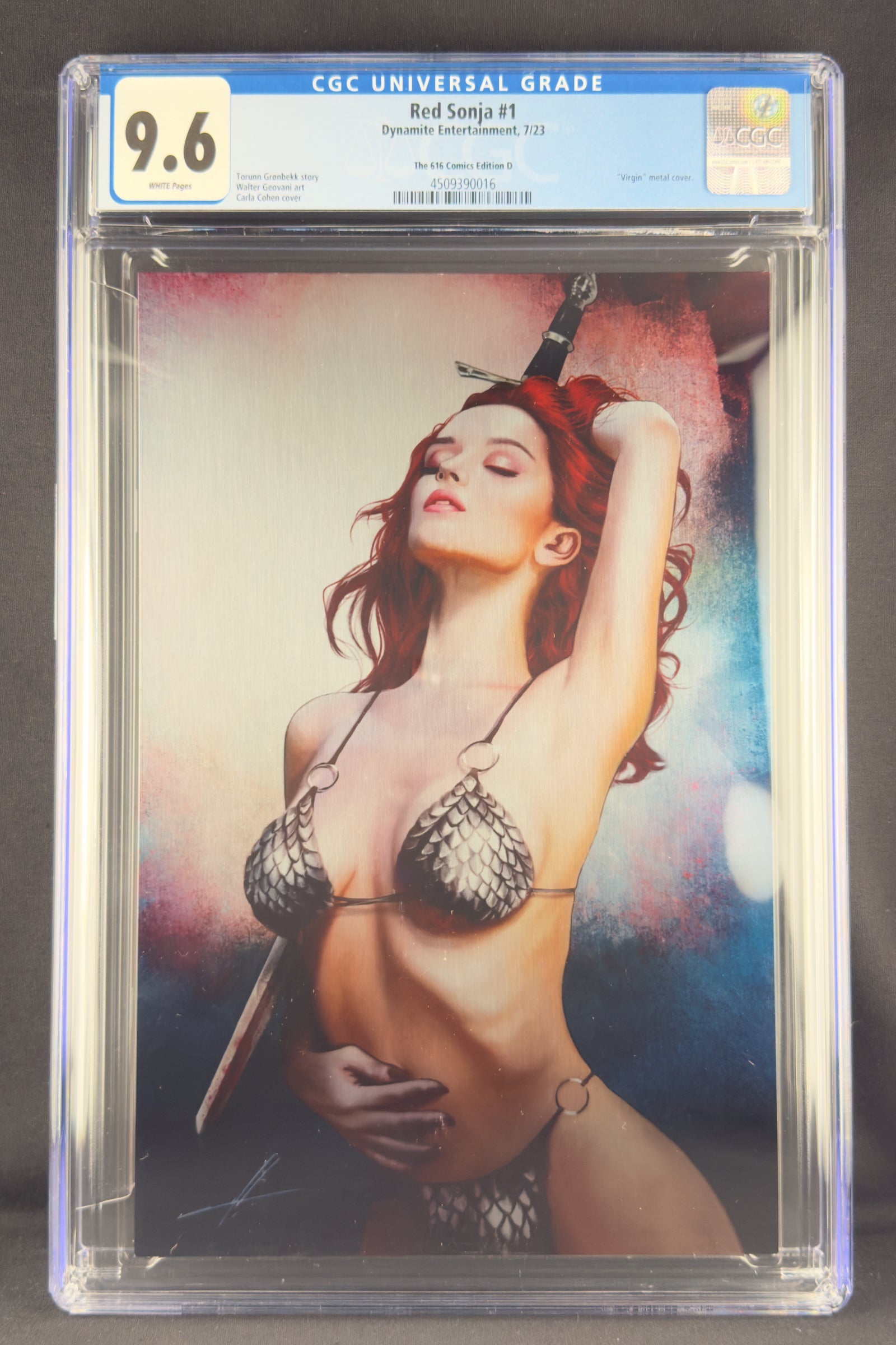 Red Sonja #1 (2023) CGC 9.6 Carla Cohen Metal Virgin Variant D Ltd 30