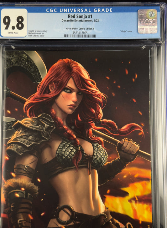 Red Sonja #1 (2023) CGC 9.8 Ivan Talavera Virgin Variant A Ltd 400