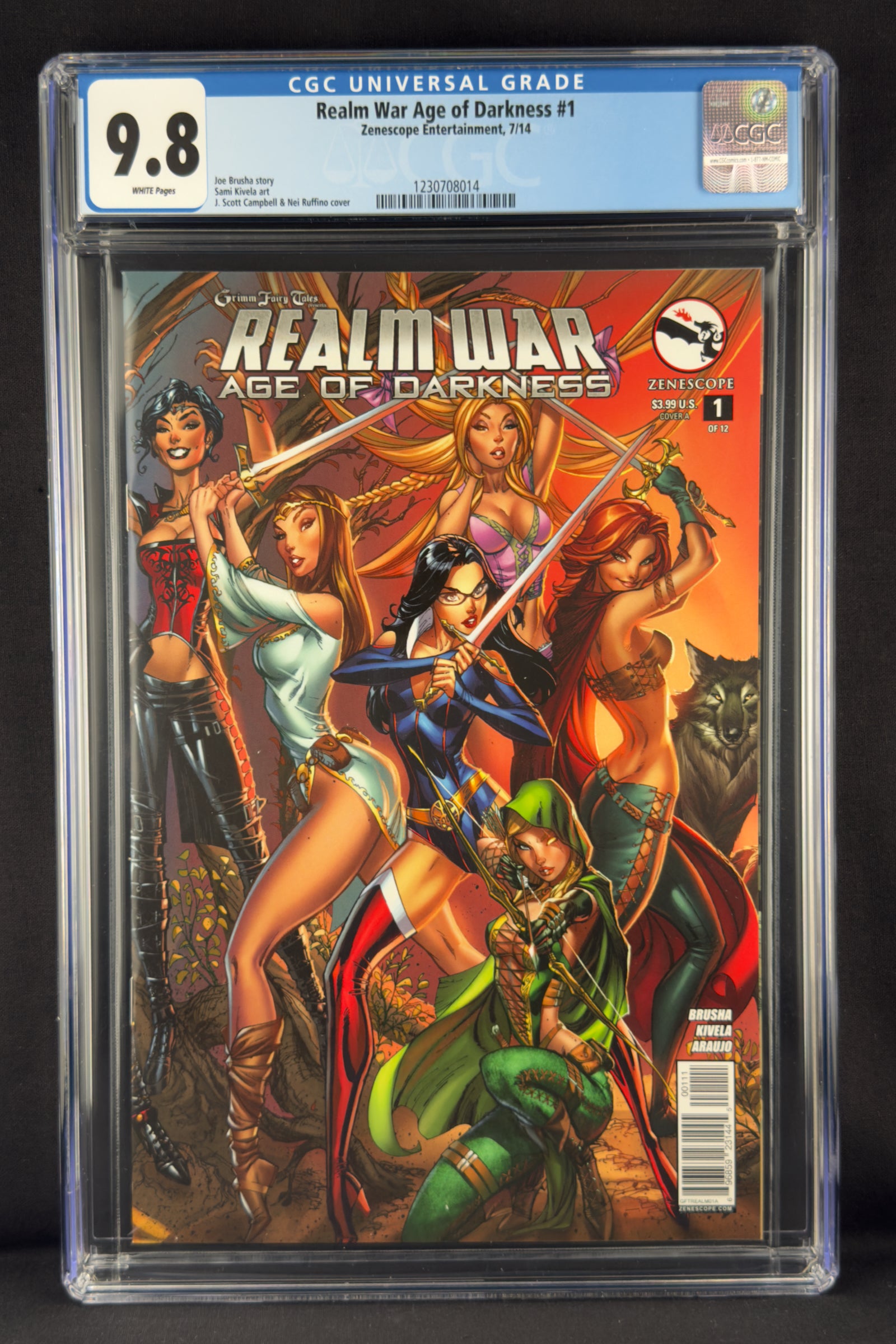 Realm War Age of Darkness #1 (2014) CGC 9.8 J Scott Campbell.