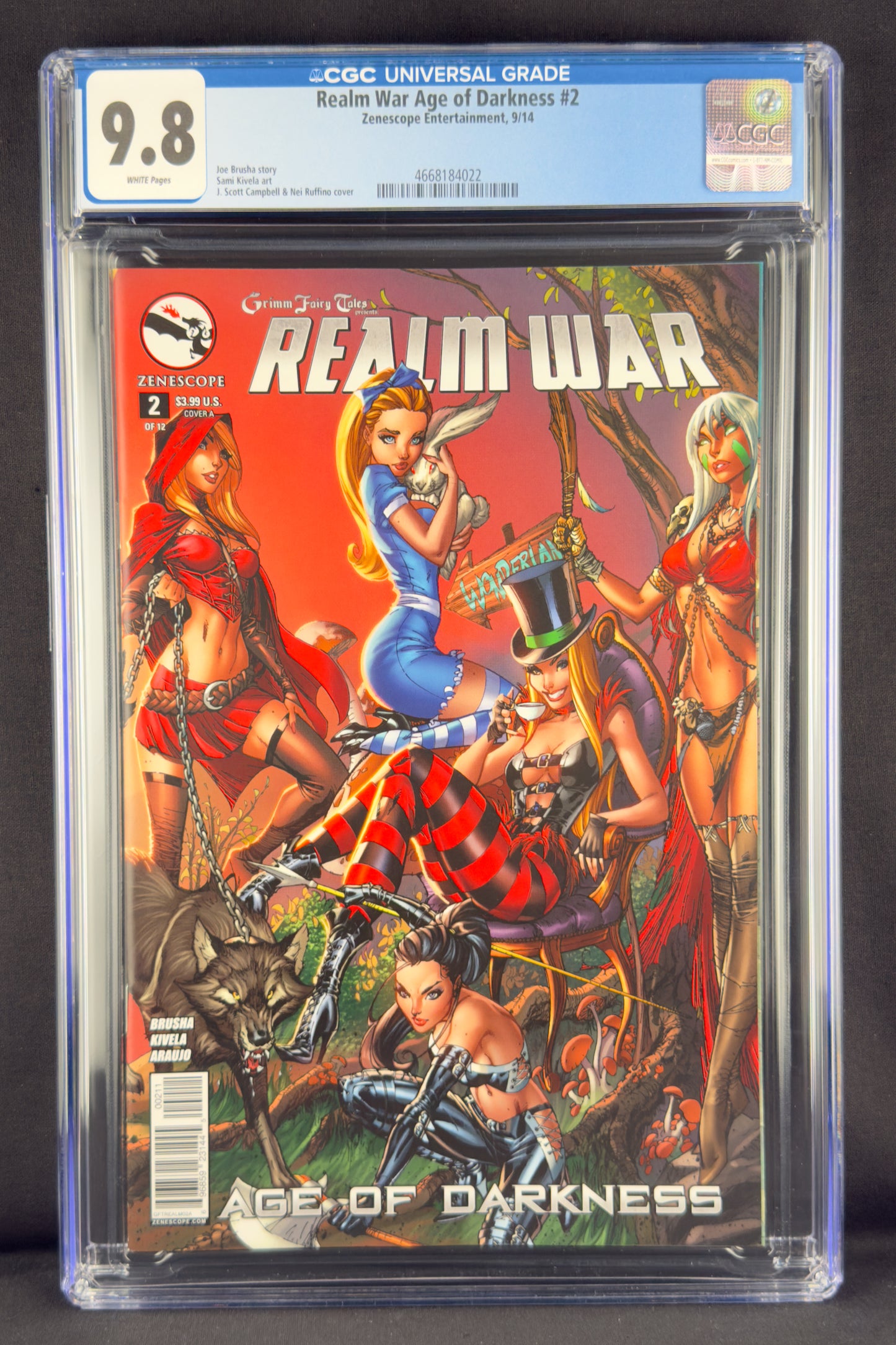 Realm War Age of Darkness #2 (2014) CGC 9.8 J Scott Campbell.