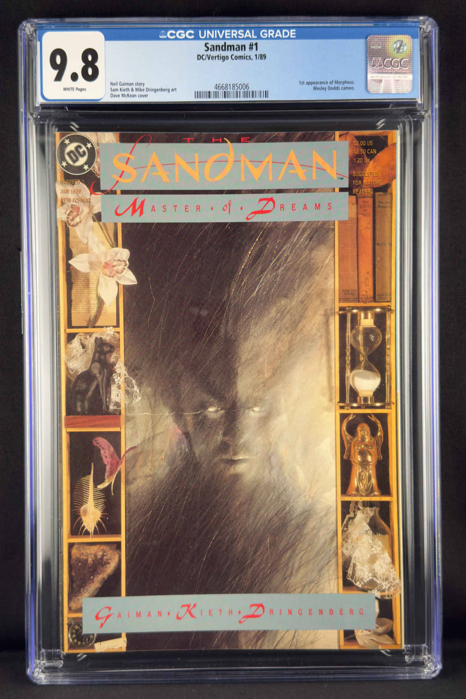 The Sandman #1 (1989) CGC 9.8 - First appearance of Morpheus.