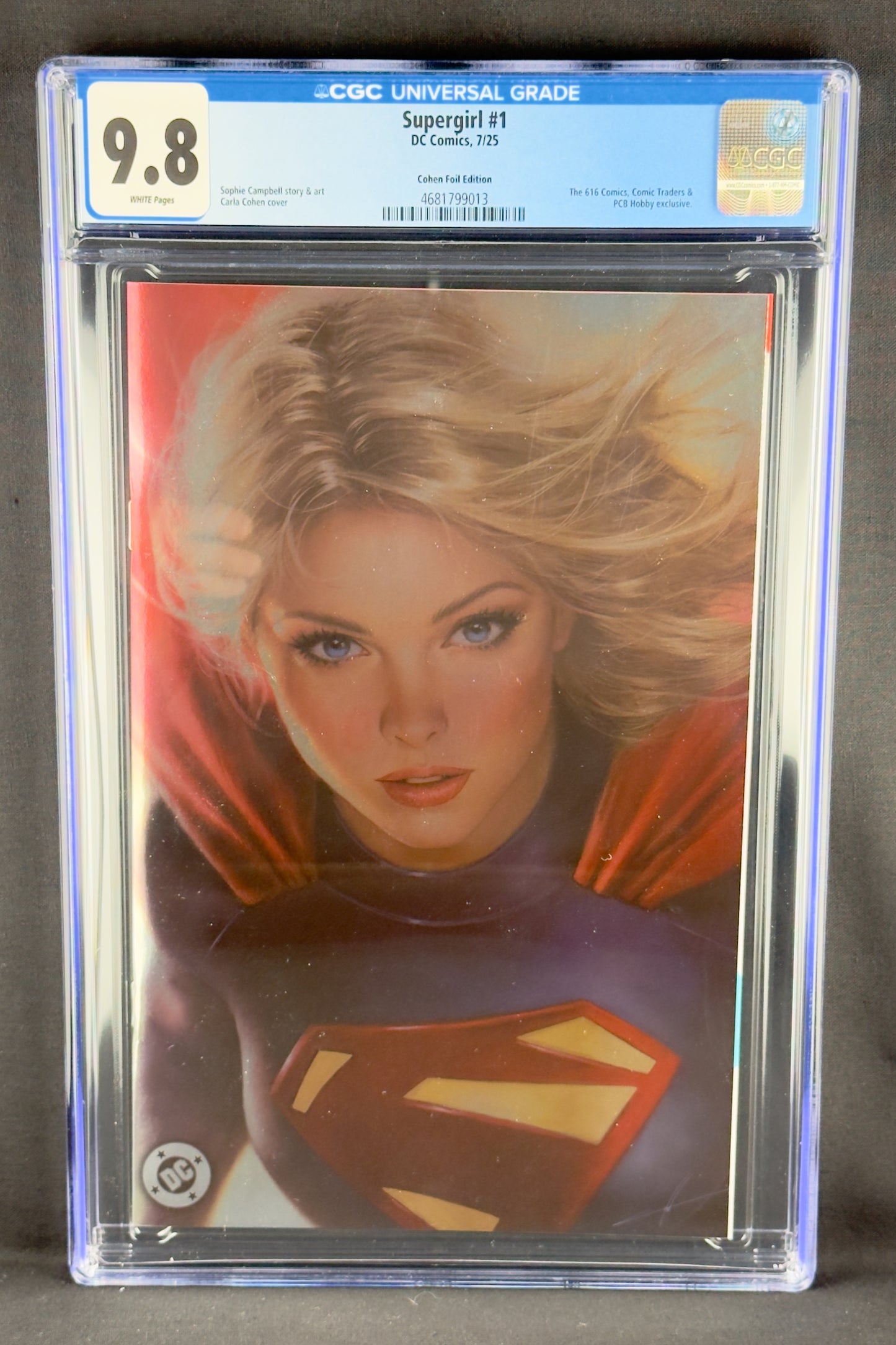 Supergirl #1 (2025) CGC 9.8 Carla Cohen Virgin Foil Variant C.