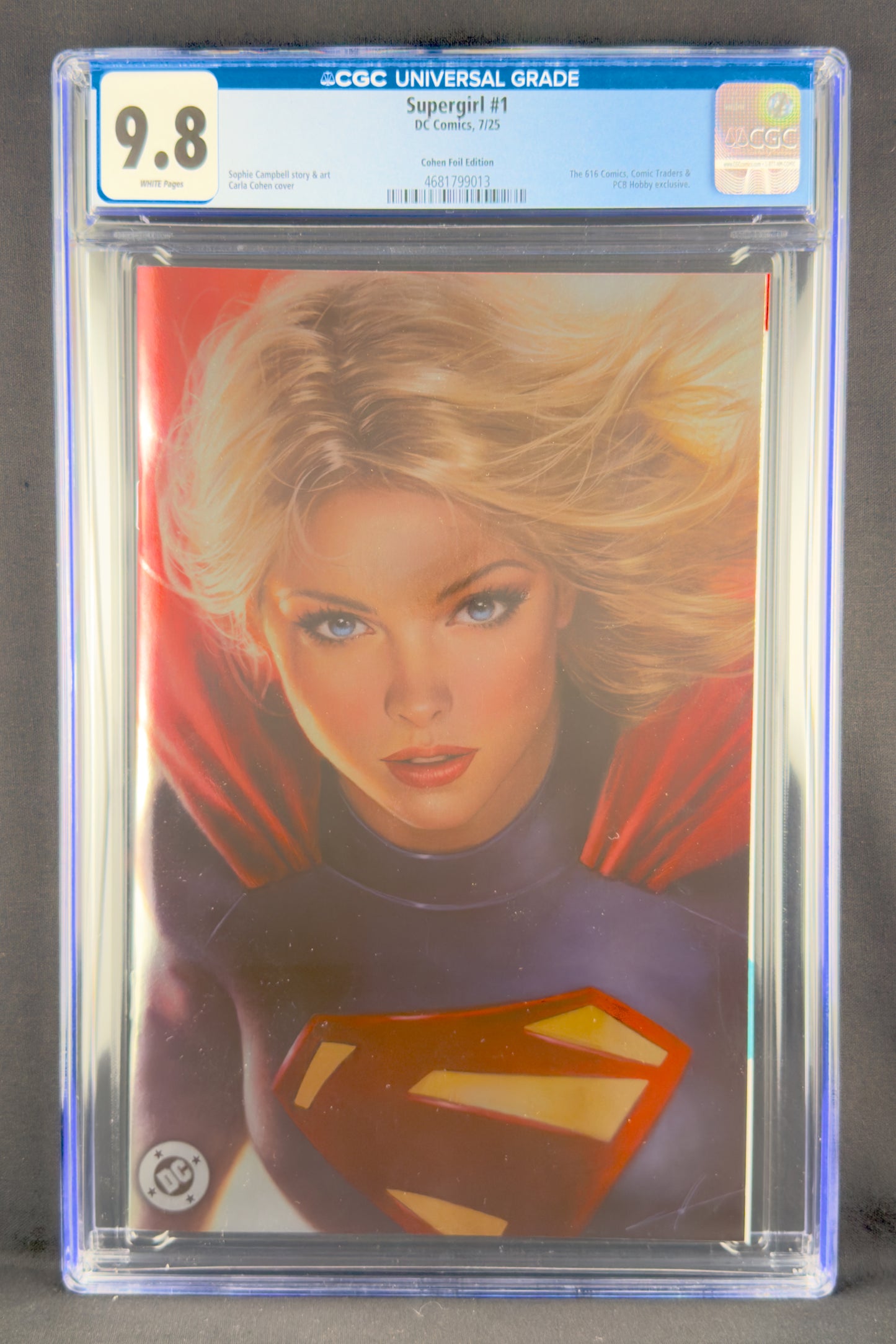 Supergirl #1 (2025) CGC 9.8 Carla Cohen Virgin Foil Variant C Ltd 1000