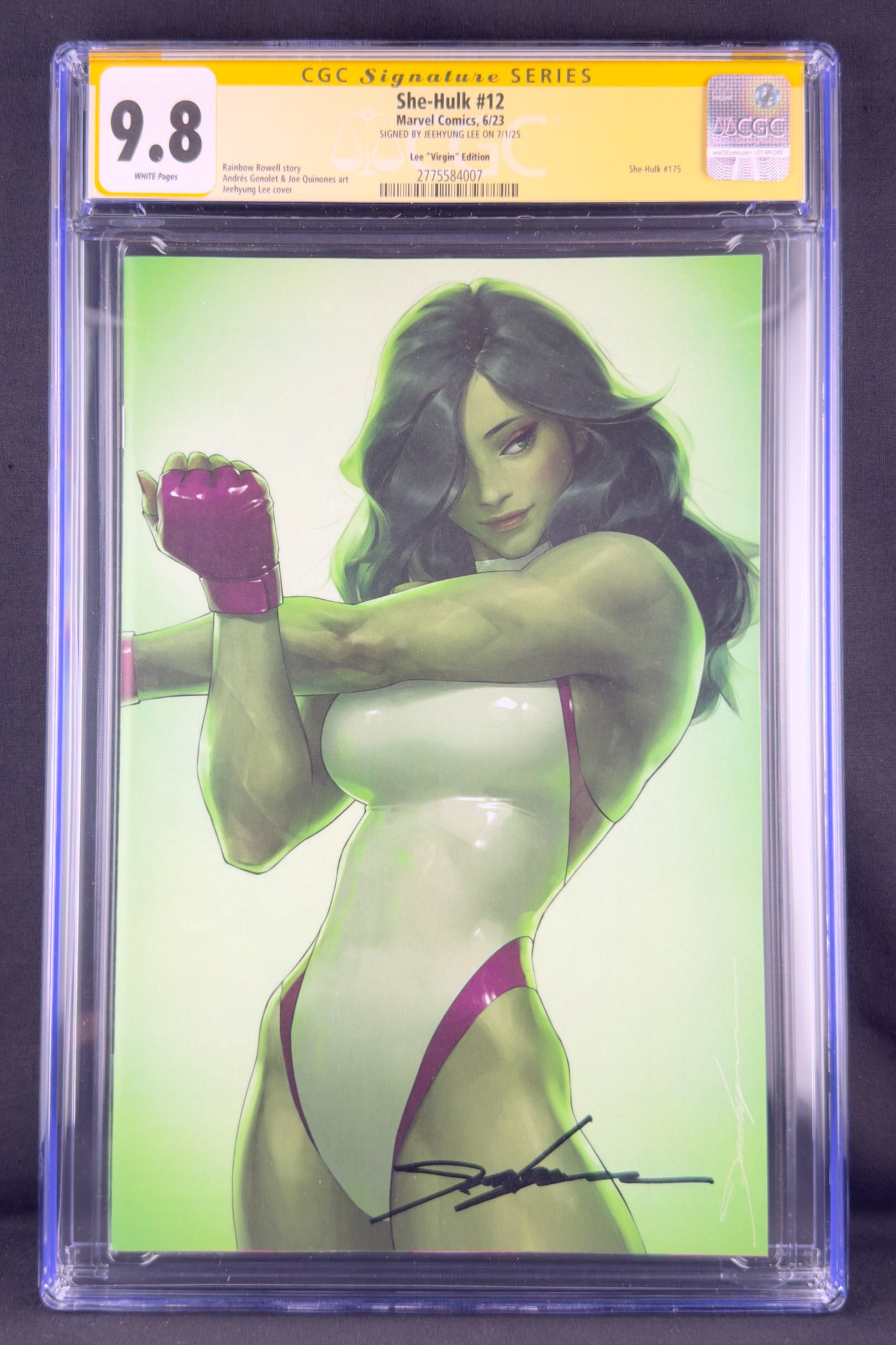 She-Hulk #12 (2023) CGC 9.8 SS Jeehyung Lee Virgin Variant.