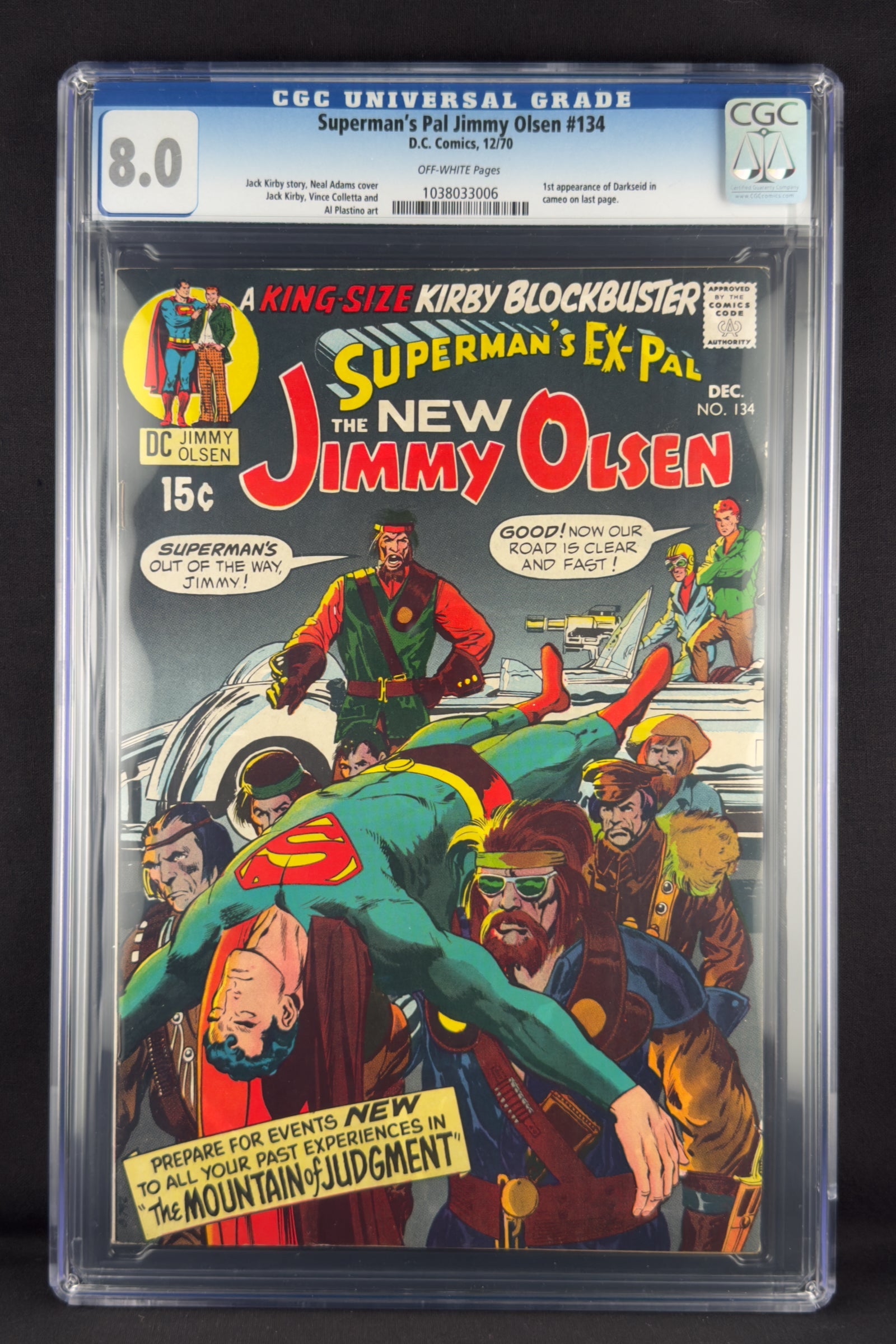 Superman's Pal Jimmy Olsen #134 (1970) CGC 8.0 - First cameo of Darkseid