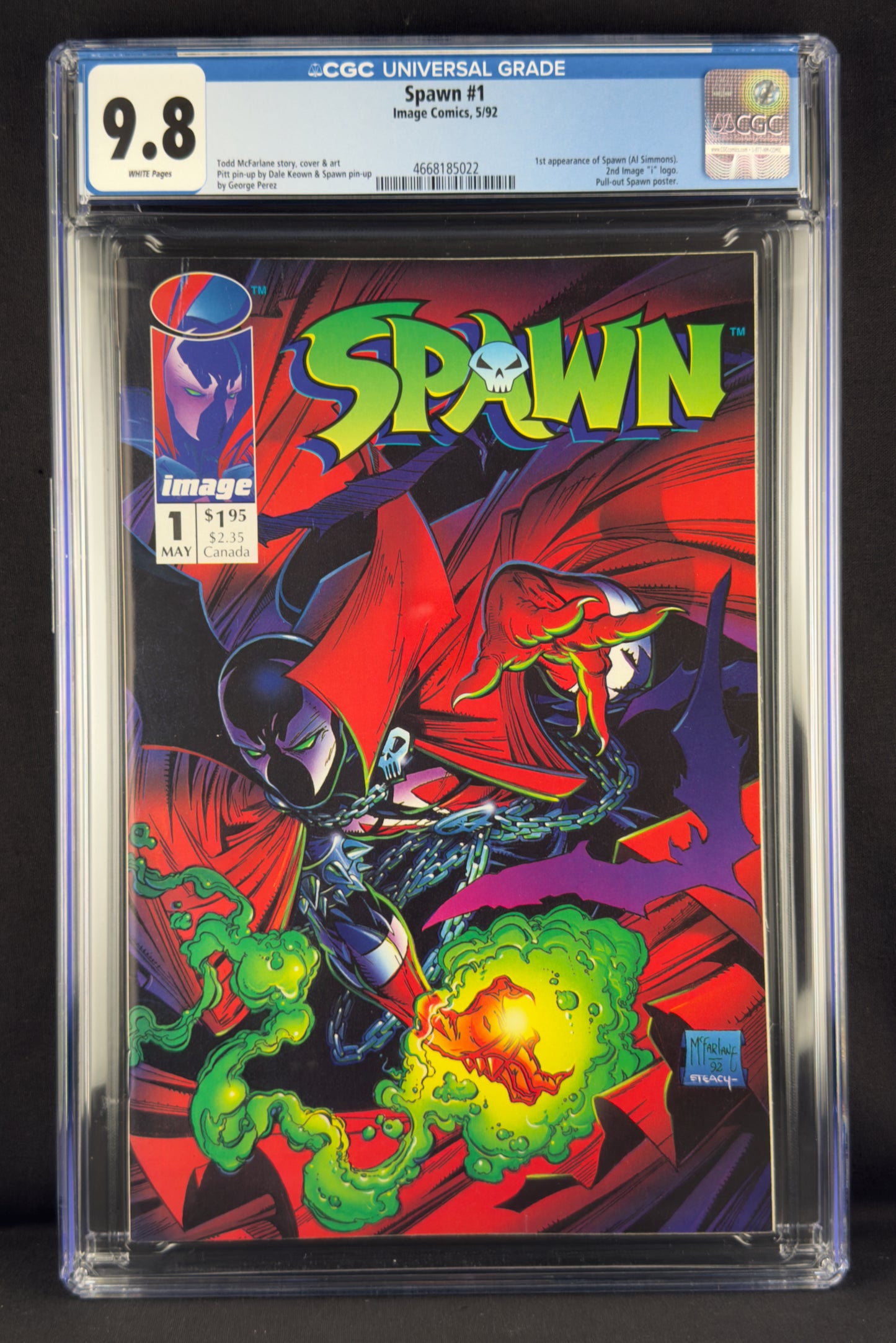 Spawn #1 (1992) CGC 9.8 Todd McFarlane - 1st app Spawn (Al Simmons)