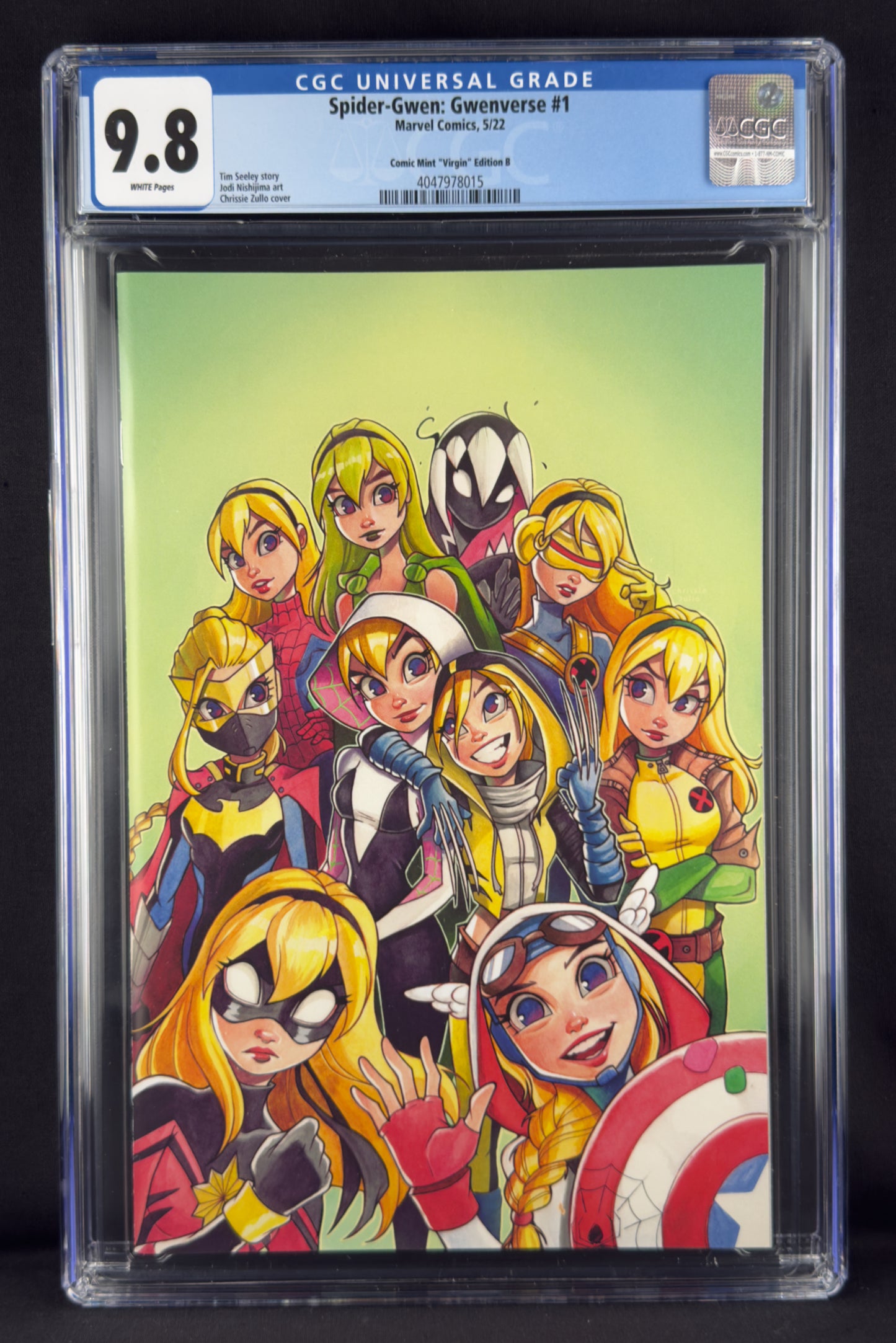 Spider-Gwen Gwenverse #1 (2022) CGC 9.8 Chrissie Zullo Virgin Variant B.