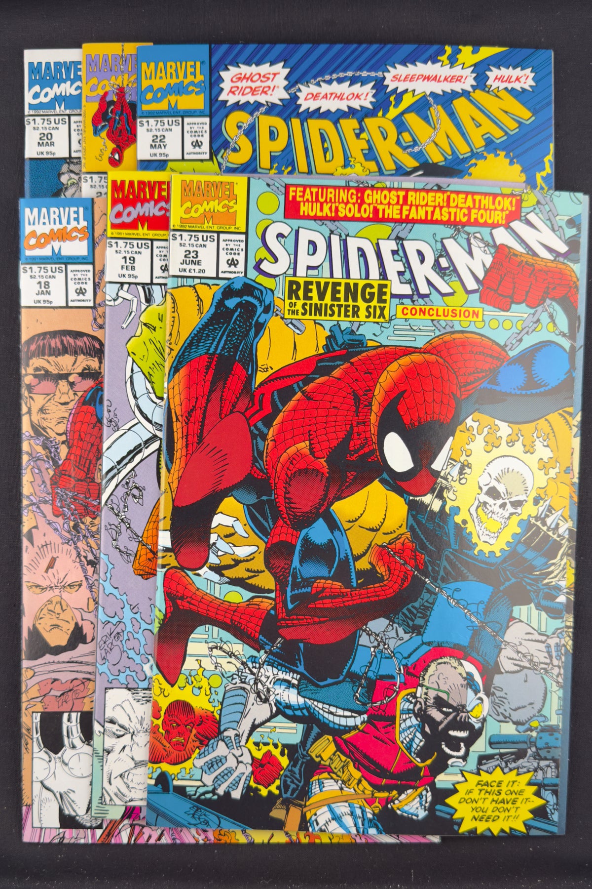 Spider-Man #18–23 Complete Set (1992) Revenge of Sinister Six Erik Larsen NM+