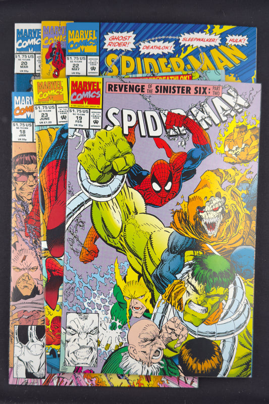 Spider-Man #18–23 Complete Set (1992) Revenge of Sinister Six Erik Larsen NM+