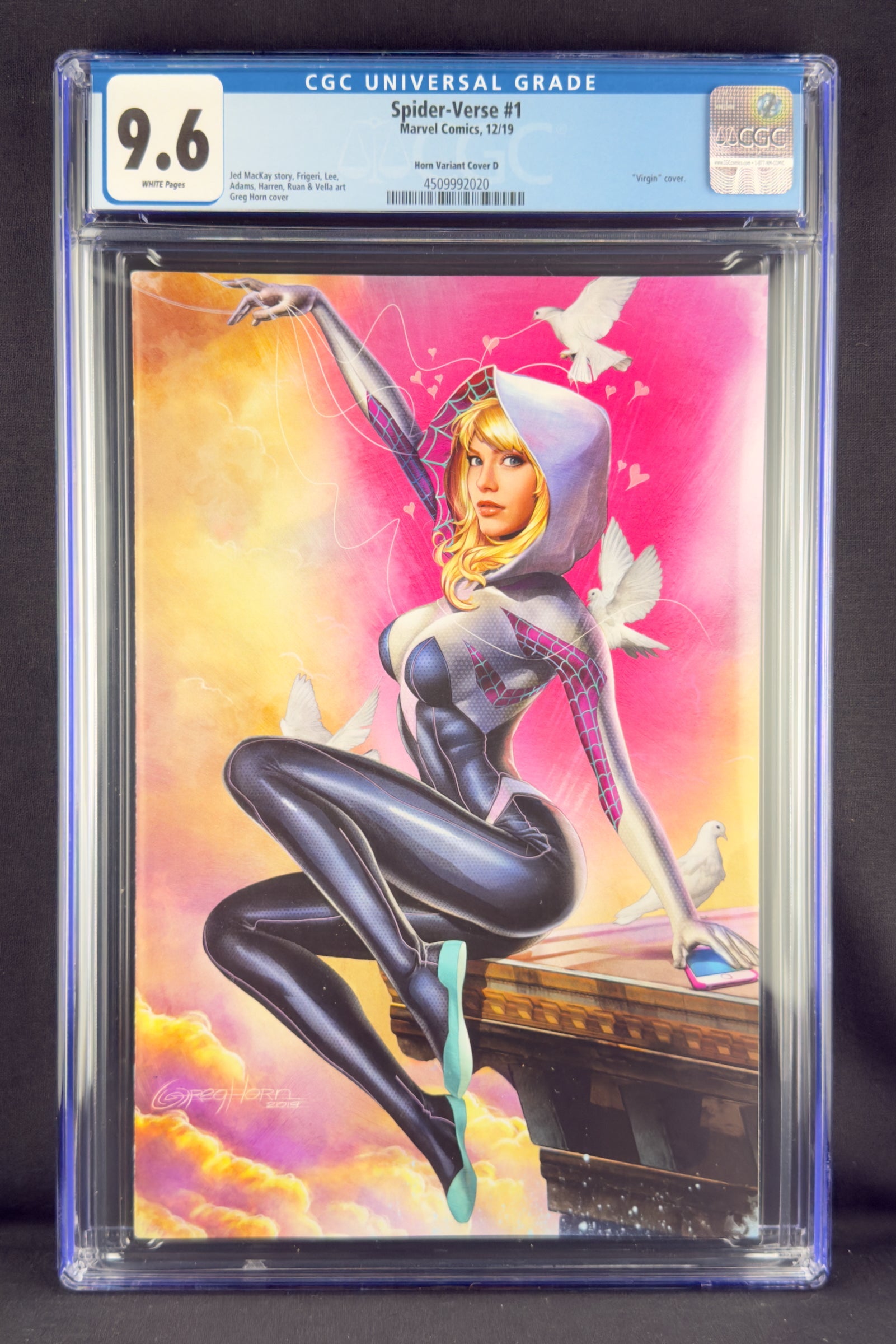 Spider-Verse #1 (2019) CGC 9.6 Greg Horn Virgin Variant D Ltd 1000