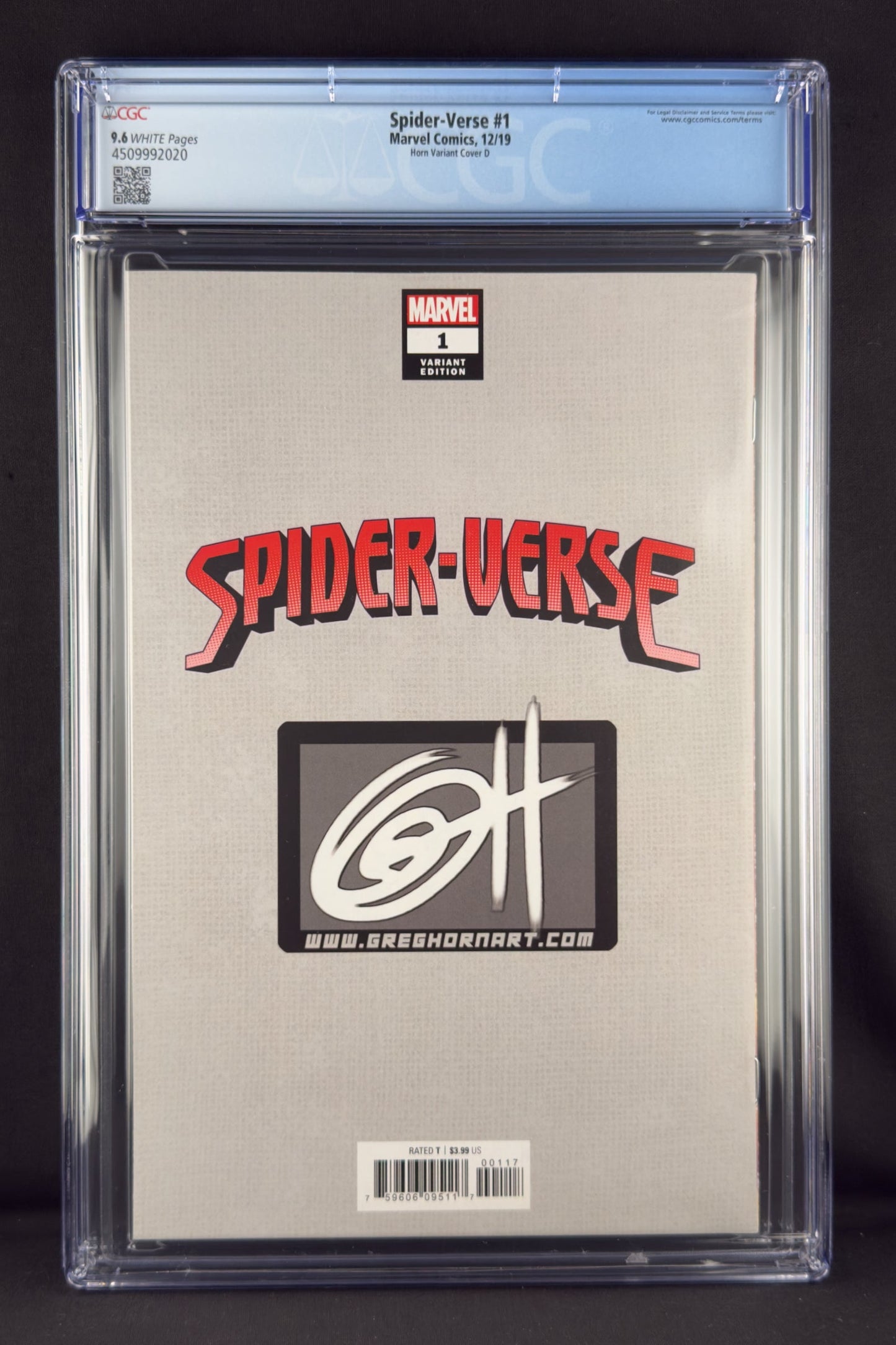 Spider-Verse #1 (2019) CGC 9.6 Greg Horn NYCC Virgin Variant D Ltd 1000