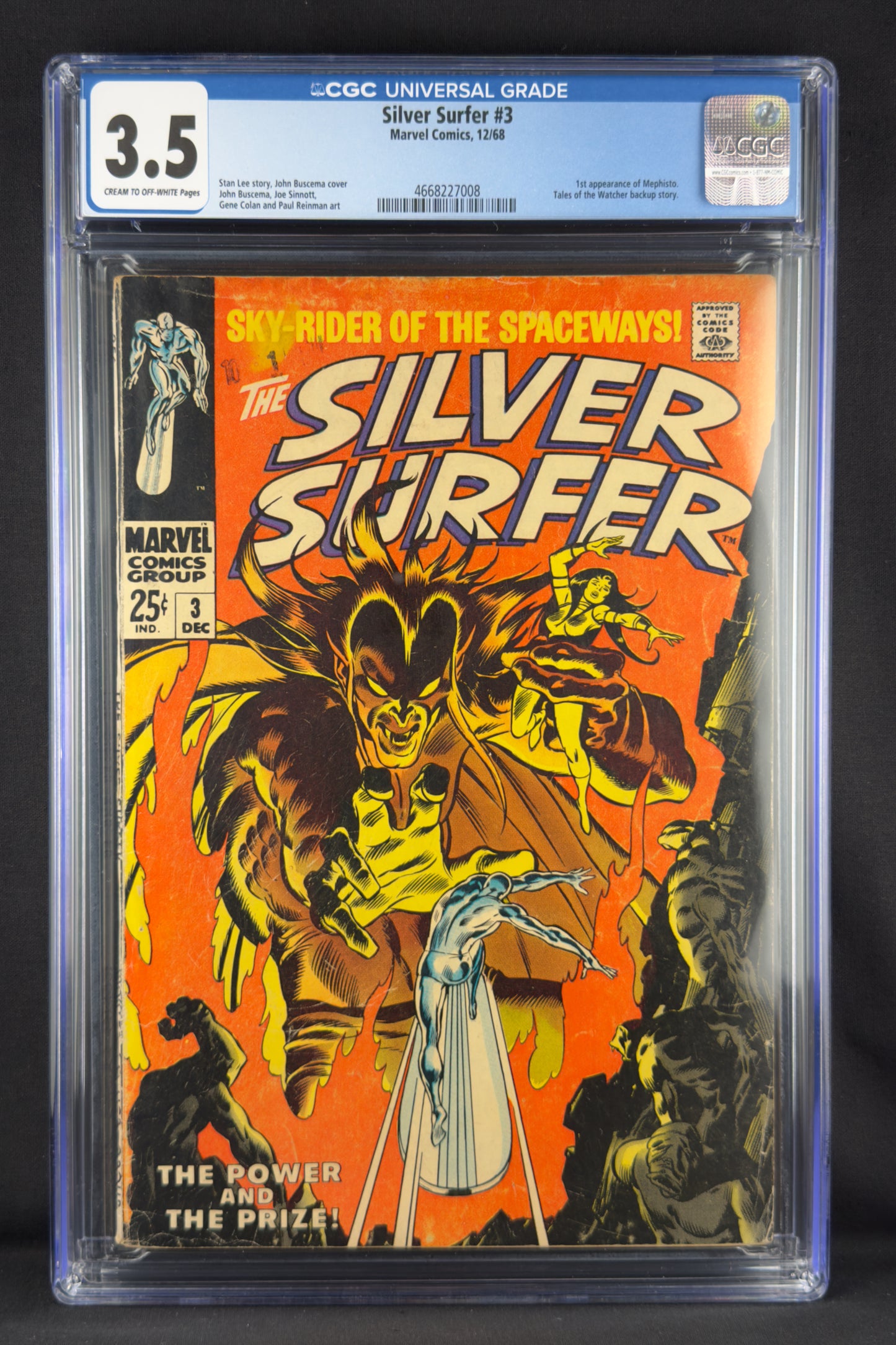 Silver Surfer #3 (1968) CGC 3.5 - First appearance of Mephisto.